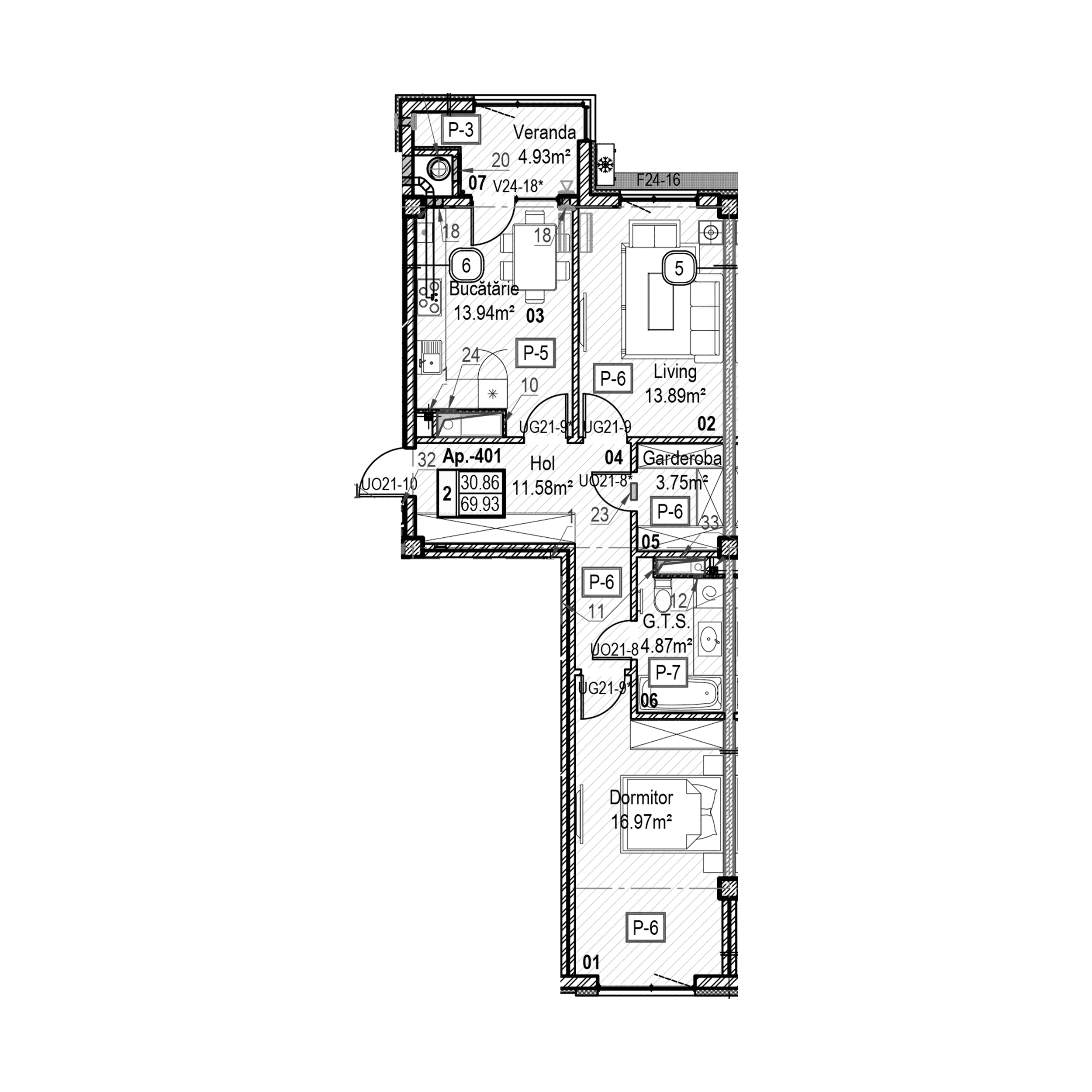 Apartament cu 2 camere