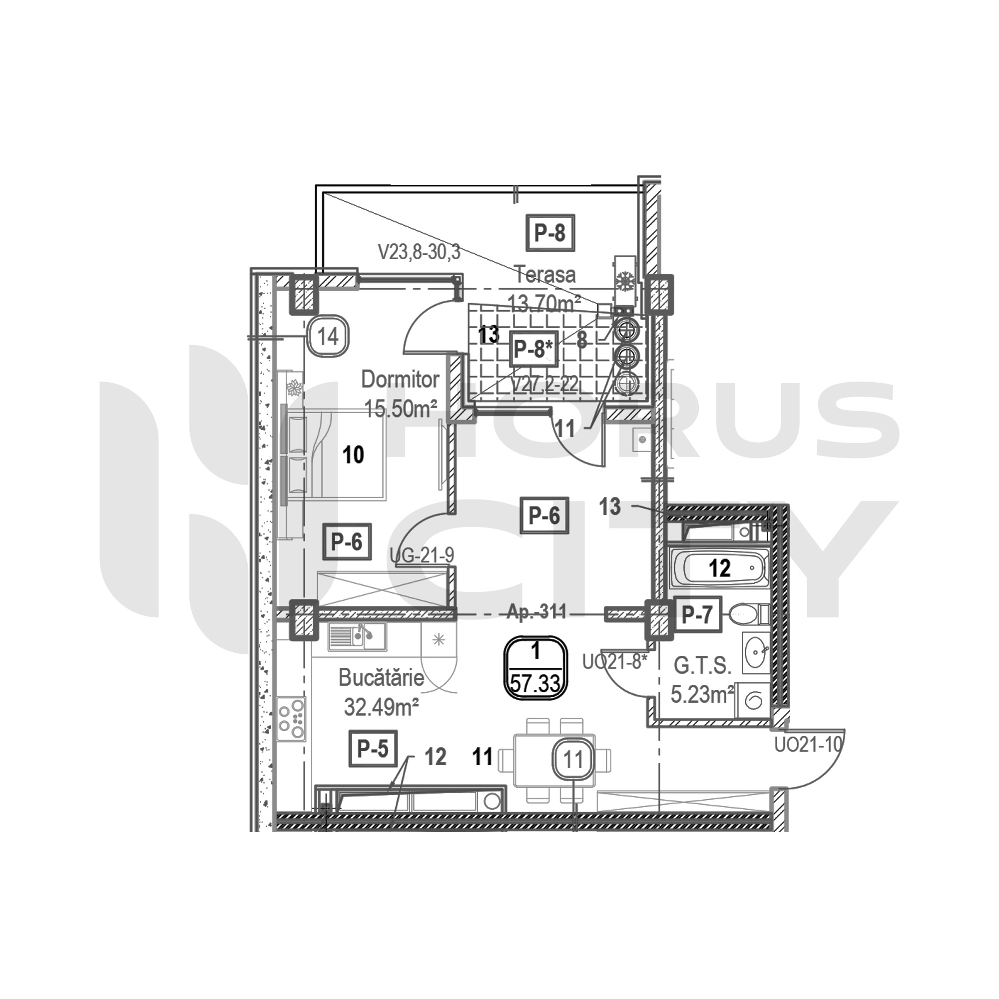 Apartament cu 1 cameră