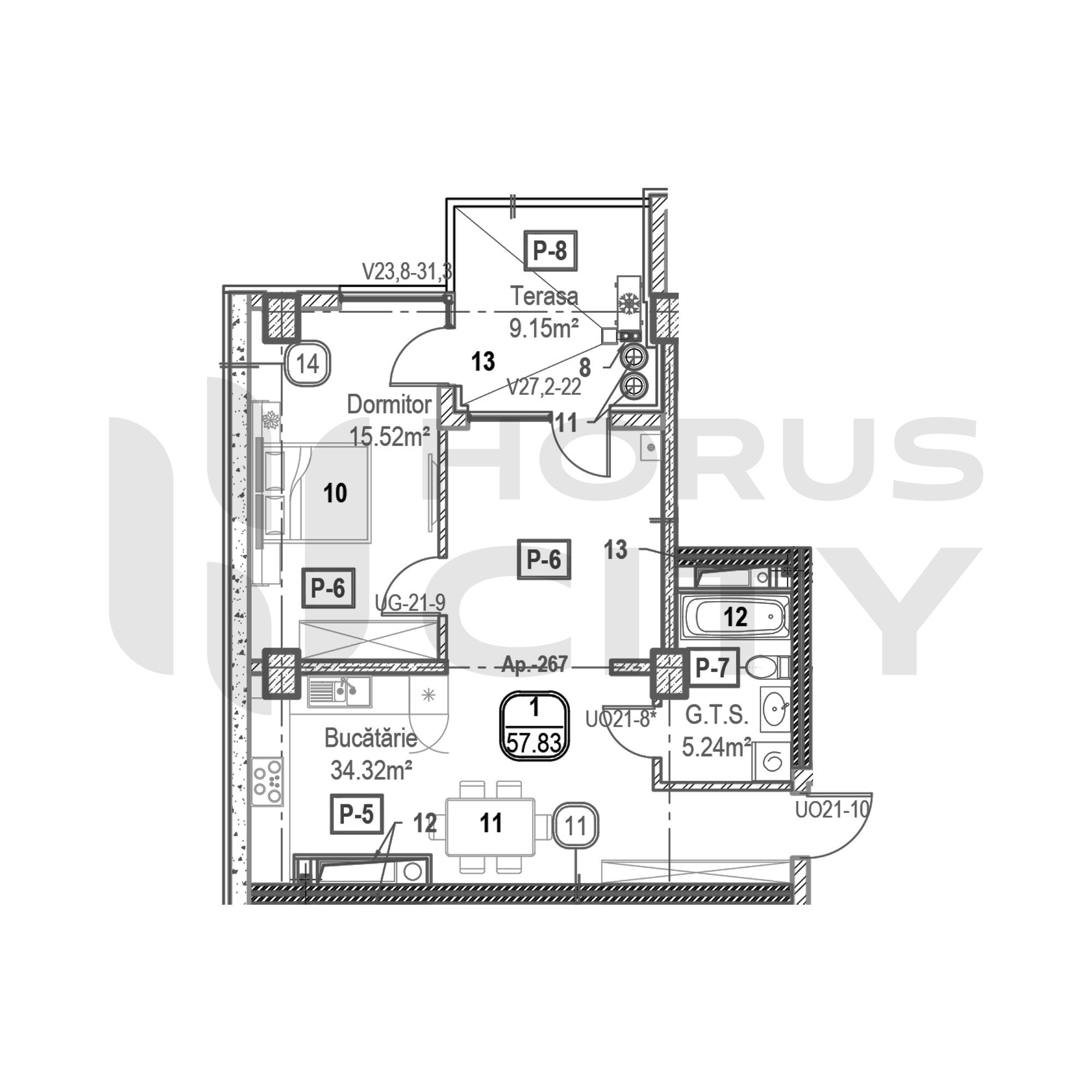Apartament cu 1 cameră