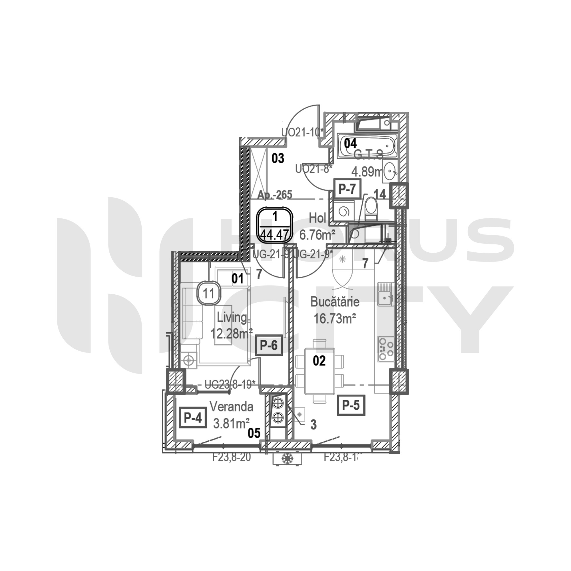 Apartament cu 1 cameră