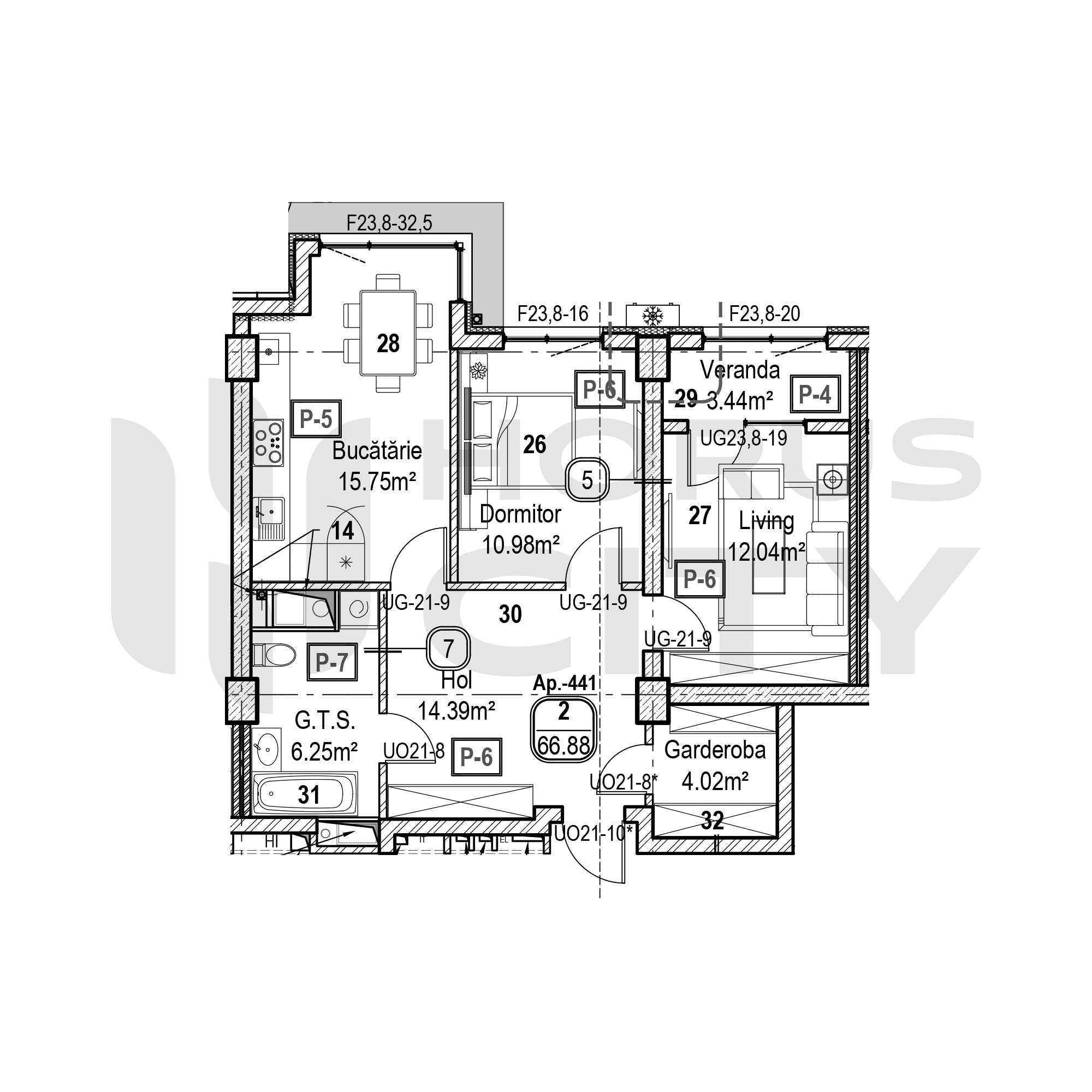Apartament cu 2 camere