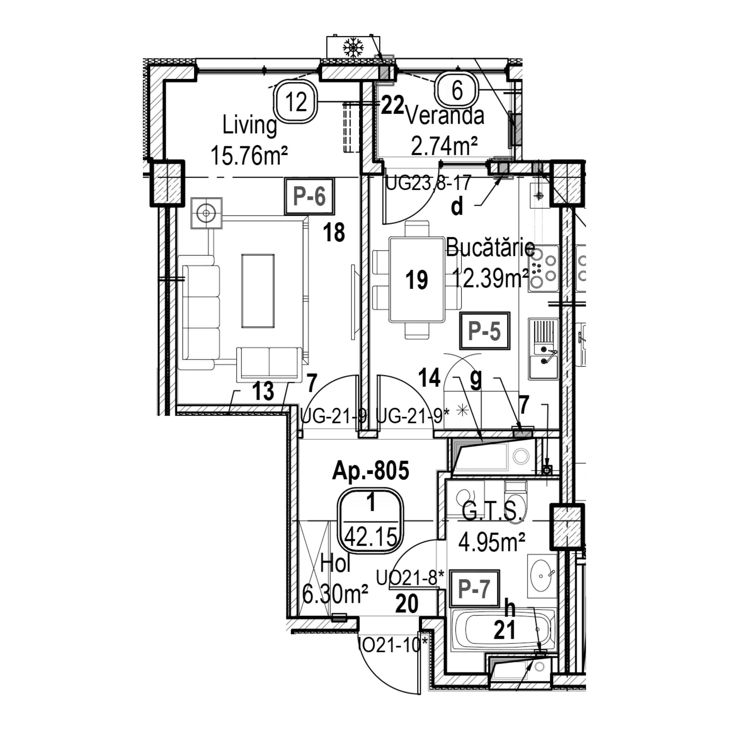 Apartament cu 1 cameră