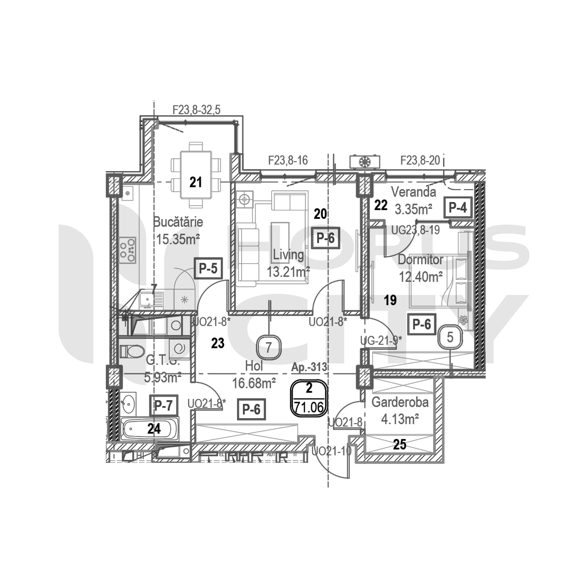 Apartament cu 2 camere