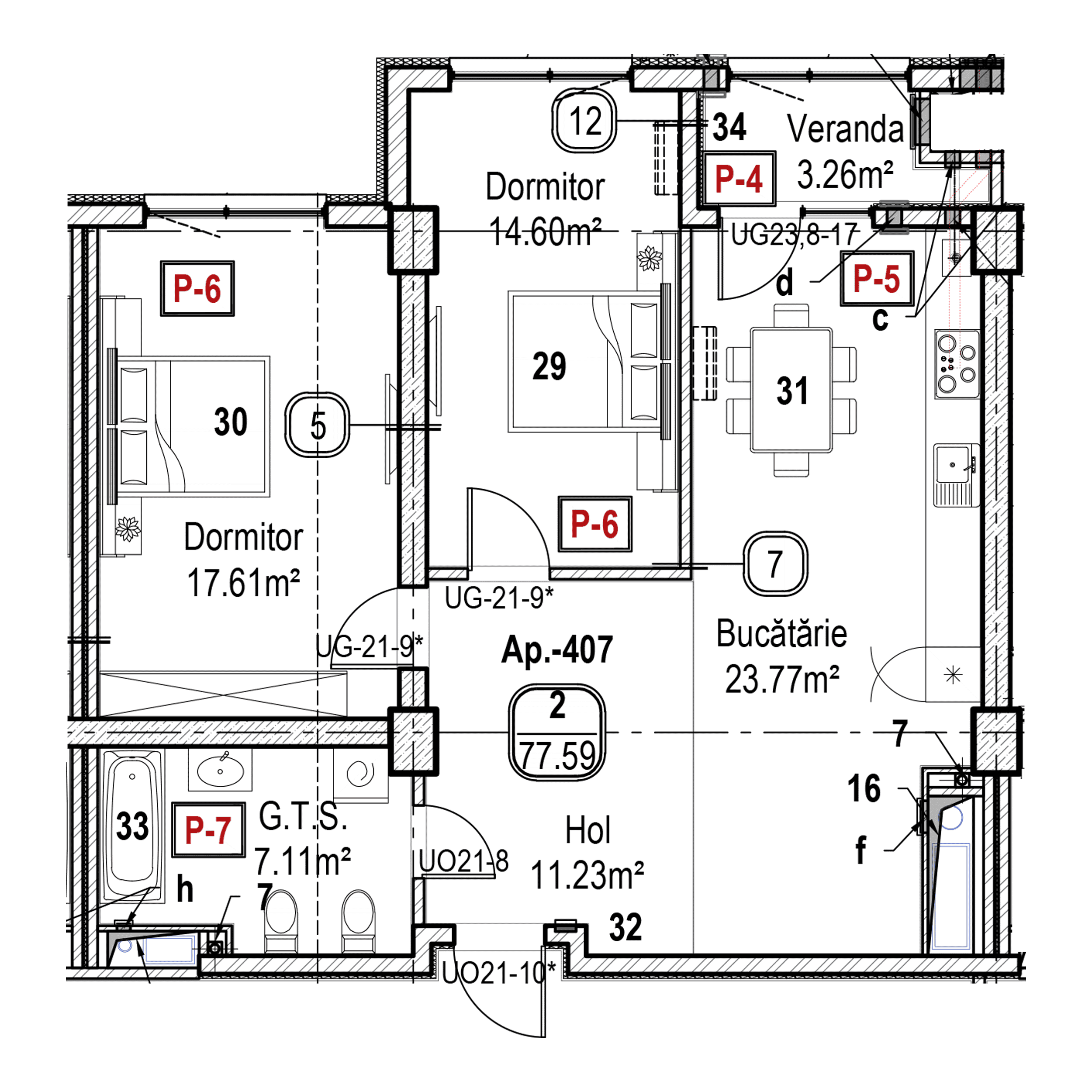 Apartament cu 2 camere