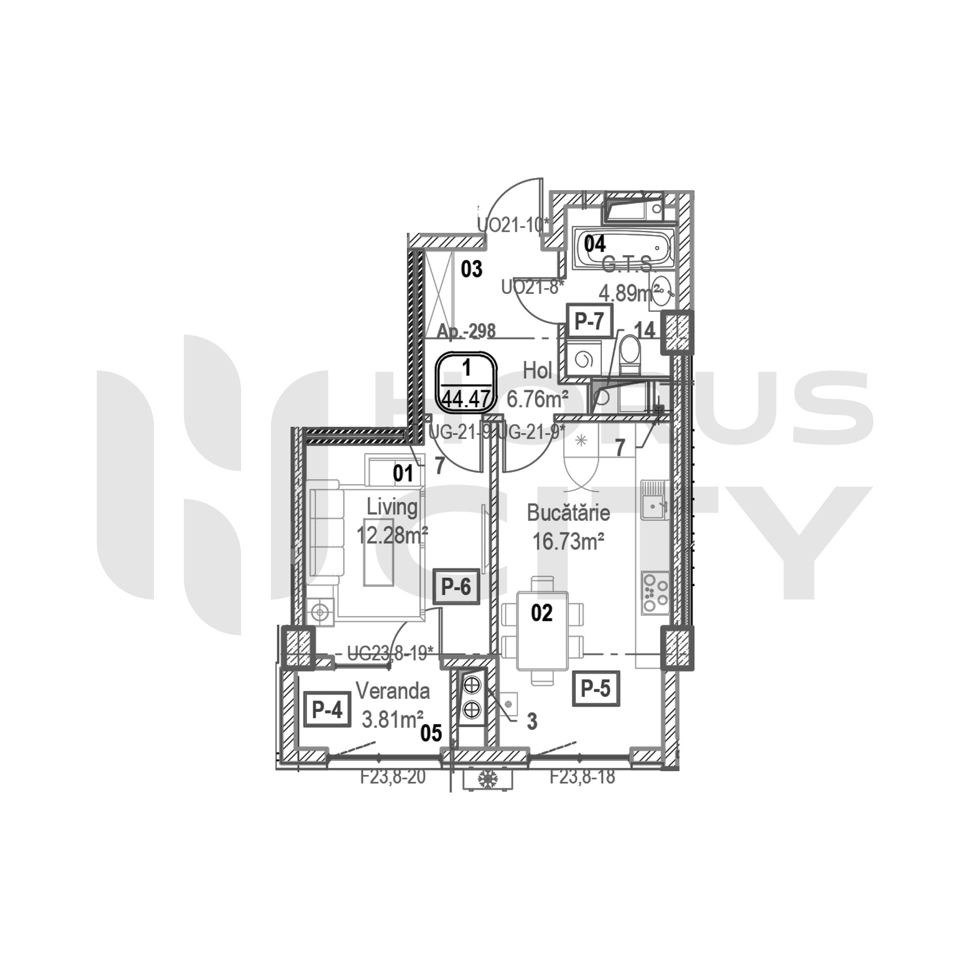 Apartament cu 1 cameră