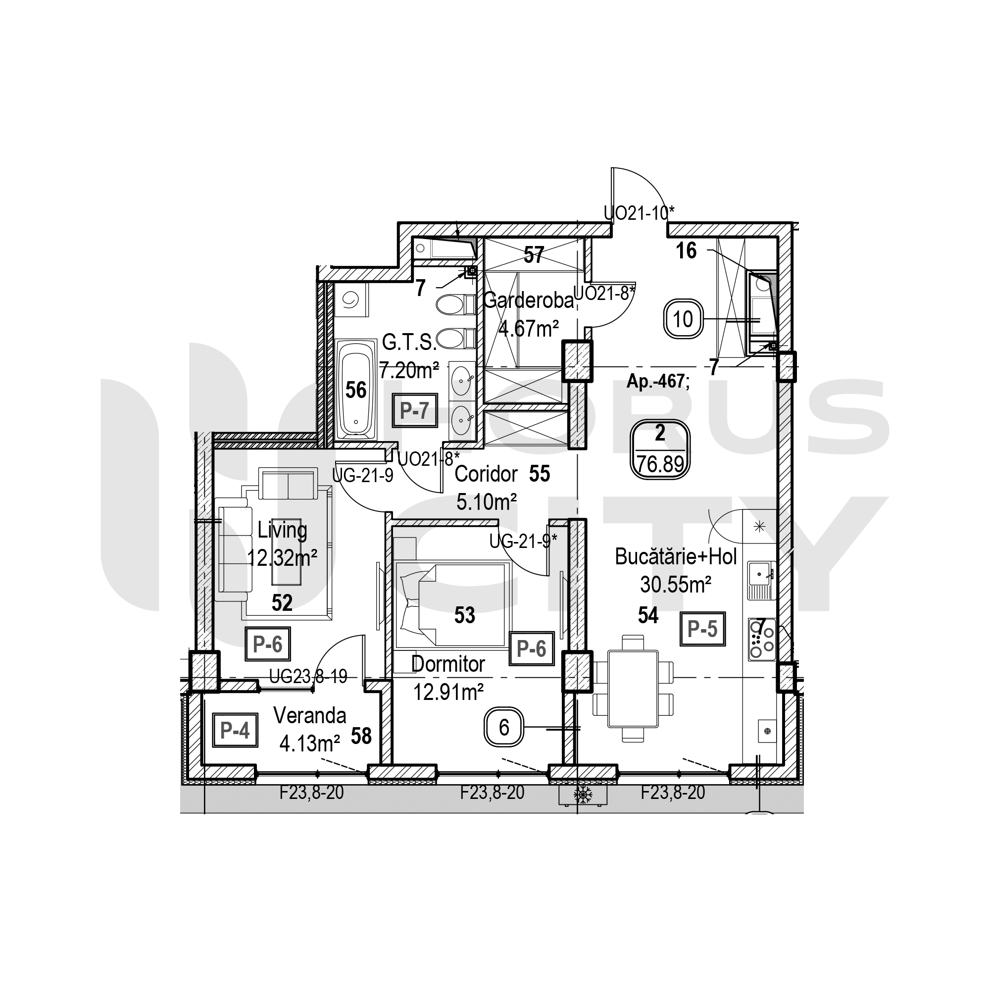 Apartament cu 2 camere