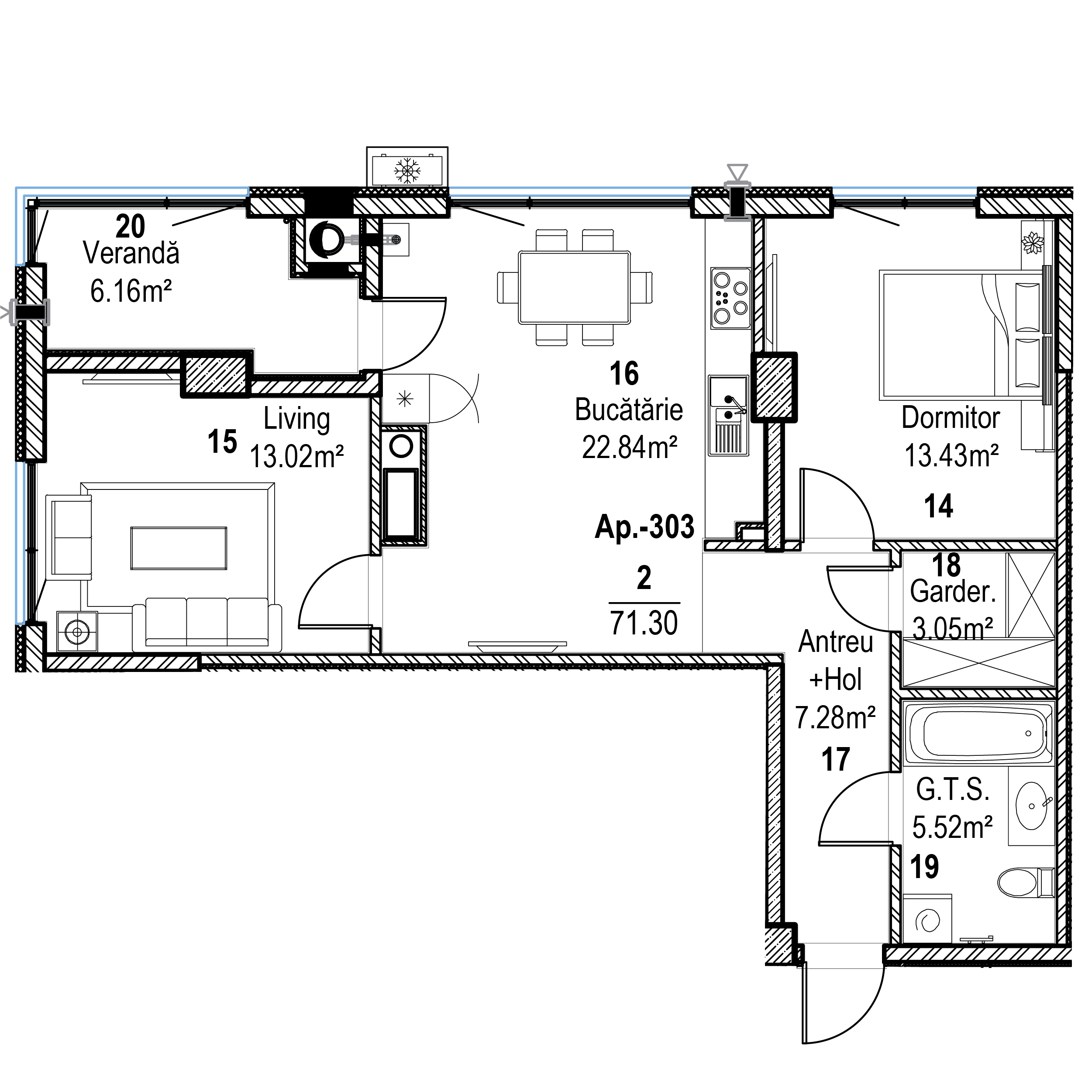 Blocul 1-14 / Etajul 3