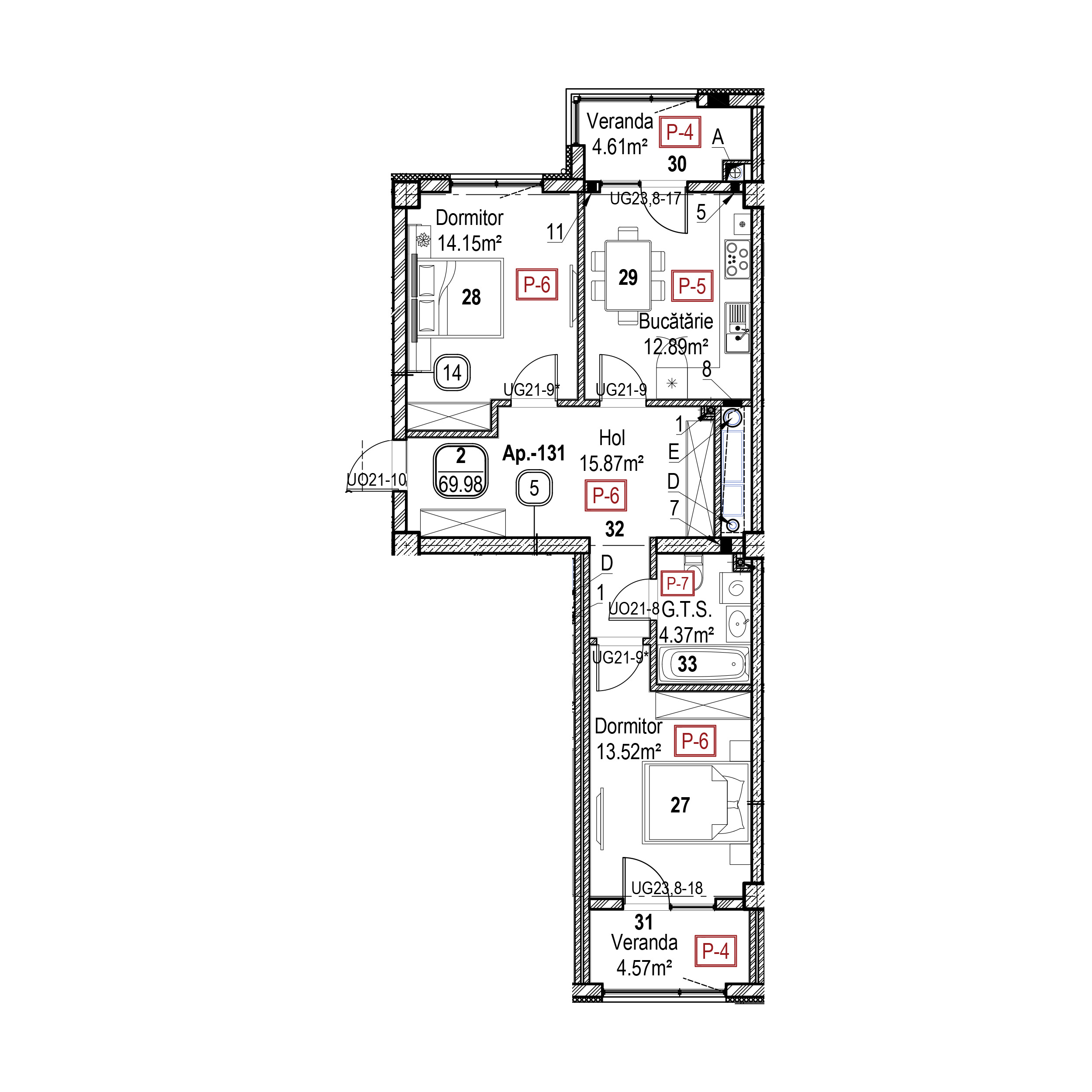Apartament cu 2 camere