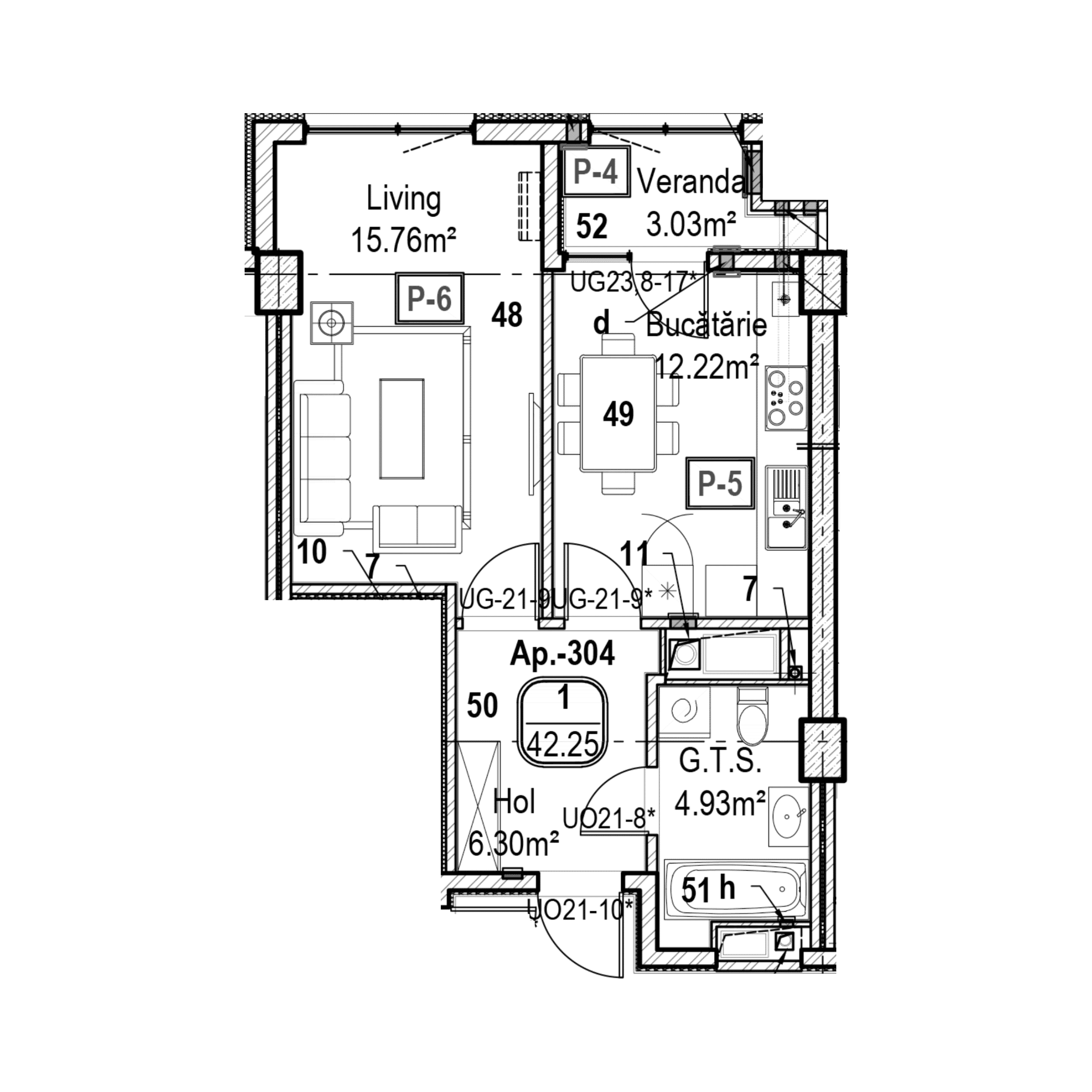 Apartament cu 1 cameră
