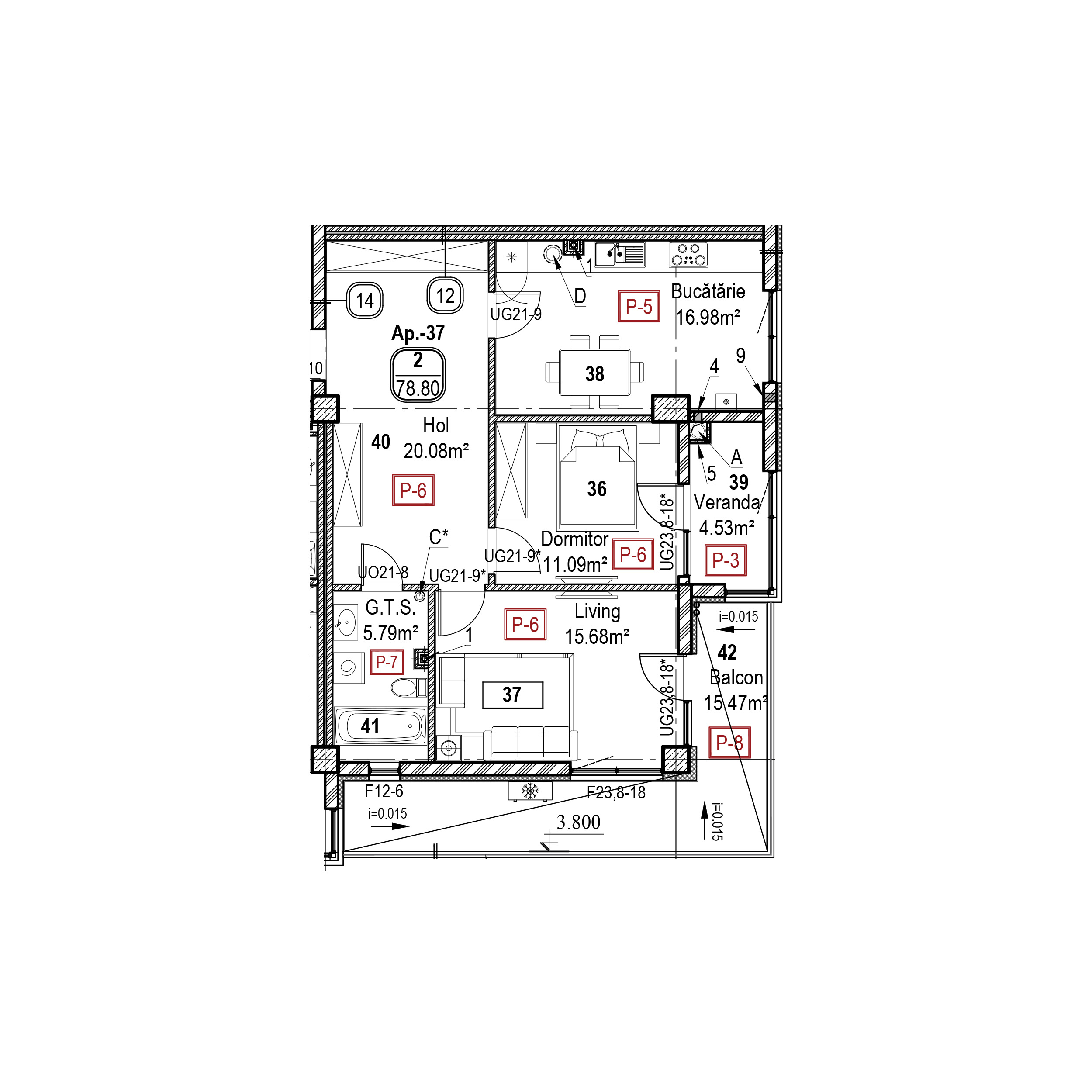 Apartament cu 2 camere