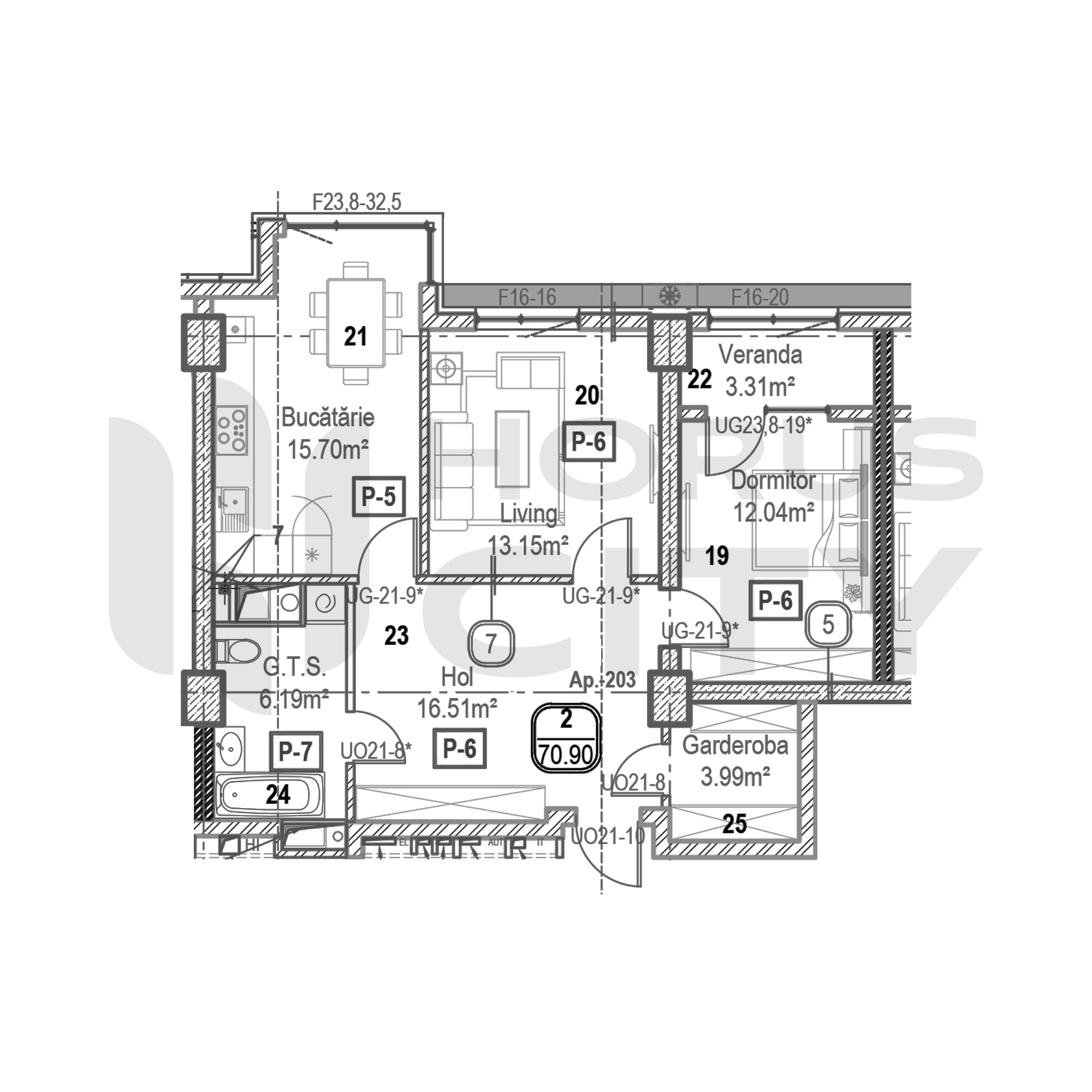 Apartament cu 2 camere