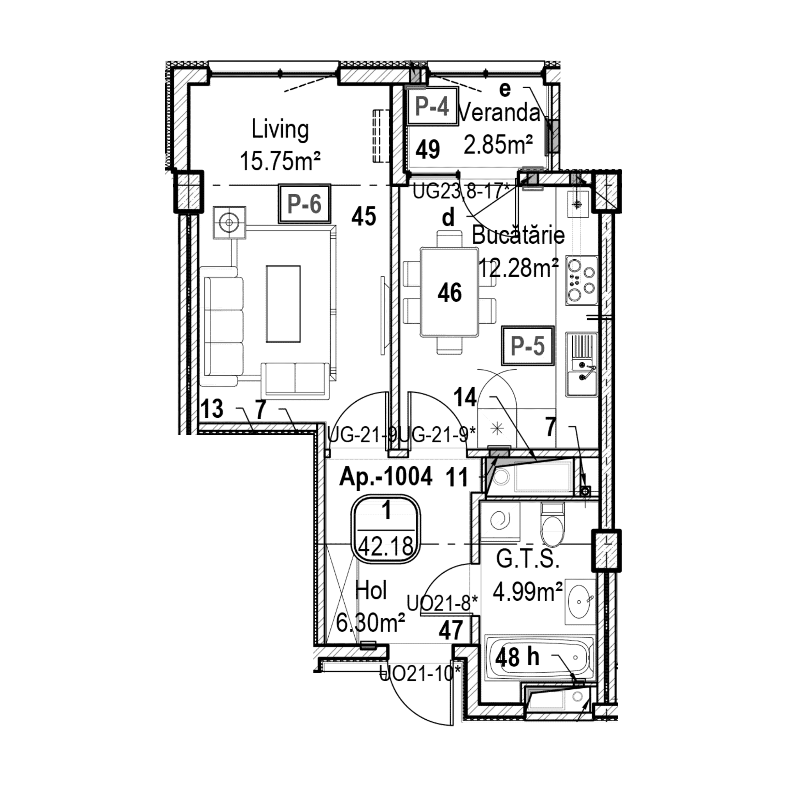 Apartament cu 1 cameră
