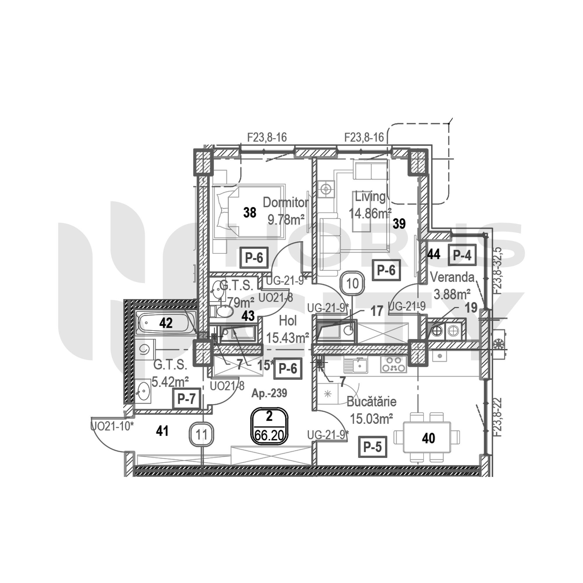 Apartament cu 2 camere