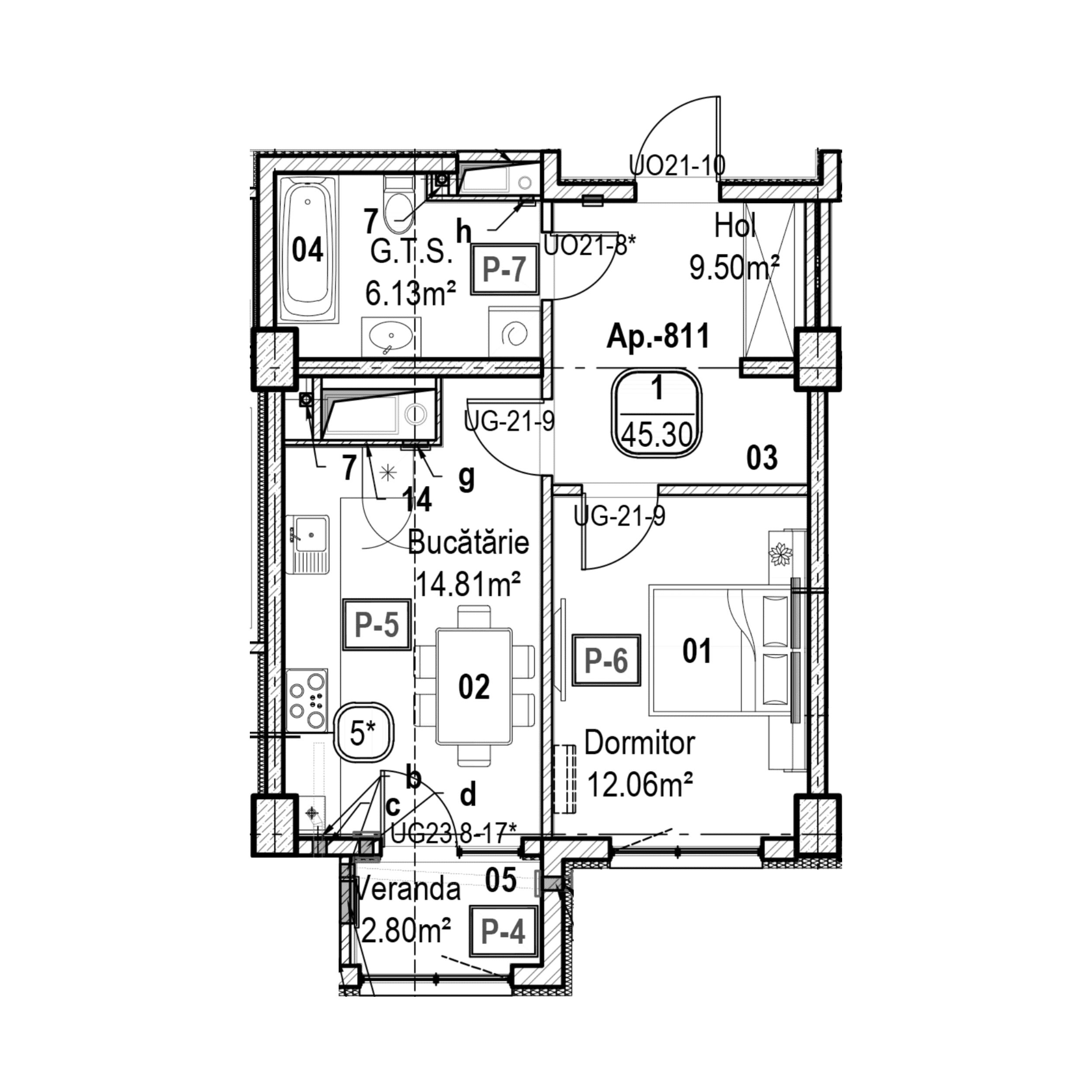 Apartament cu 1 cameră
