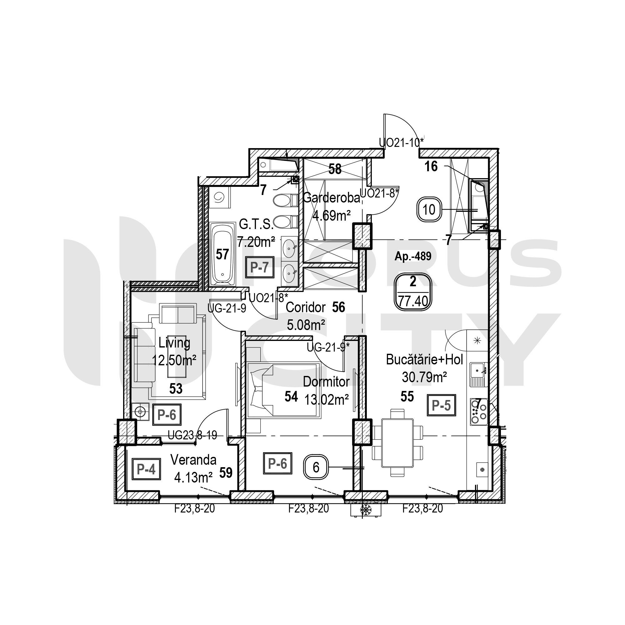 Apartament cu 2 camere