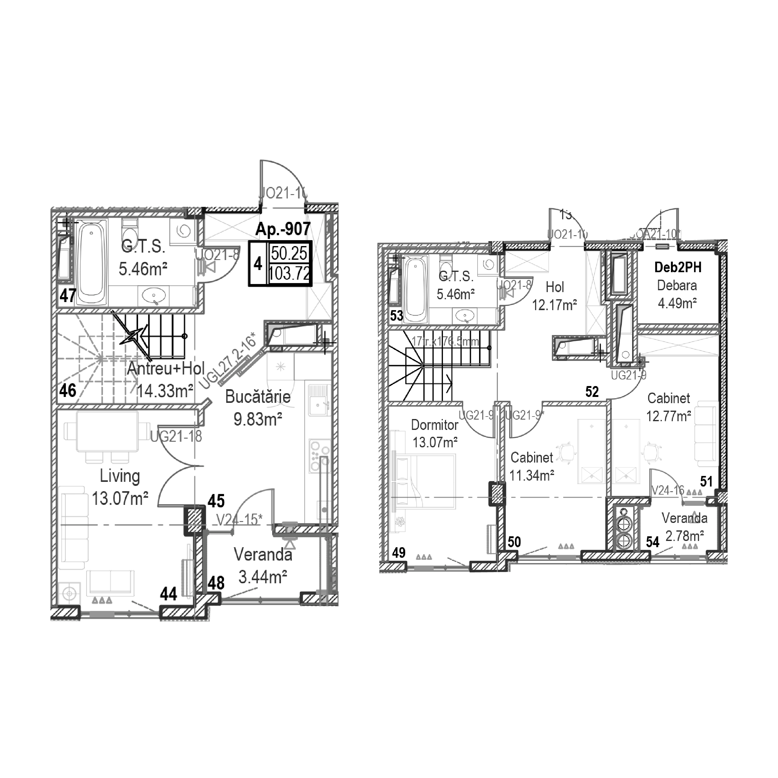 Apartament cu 4 camere
