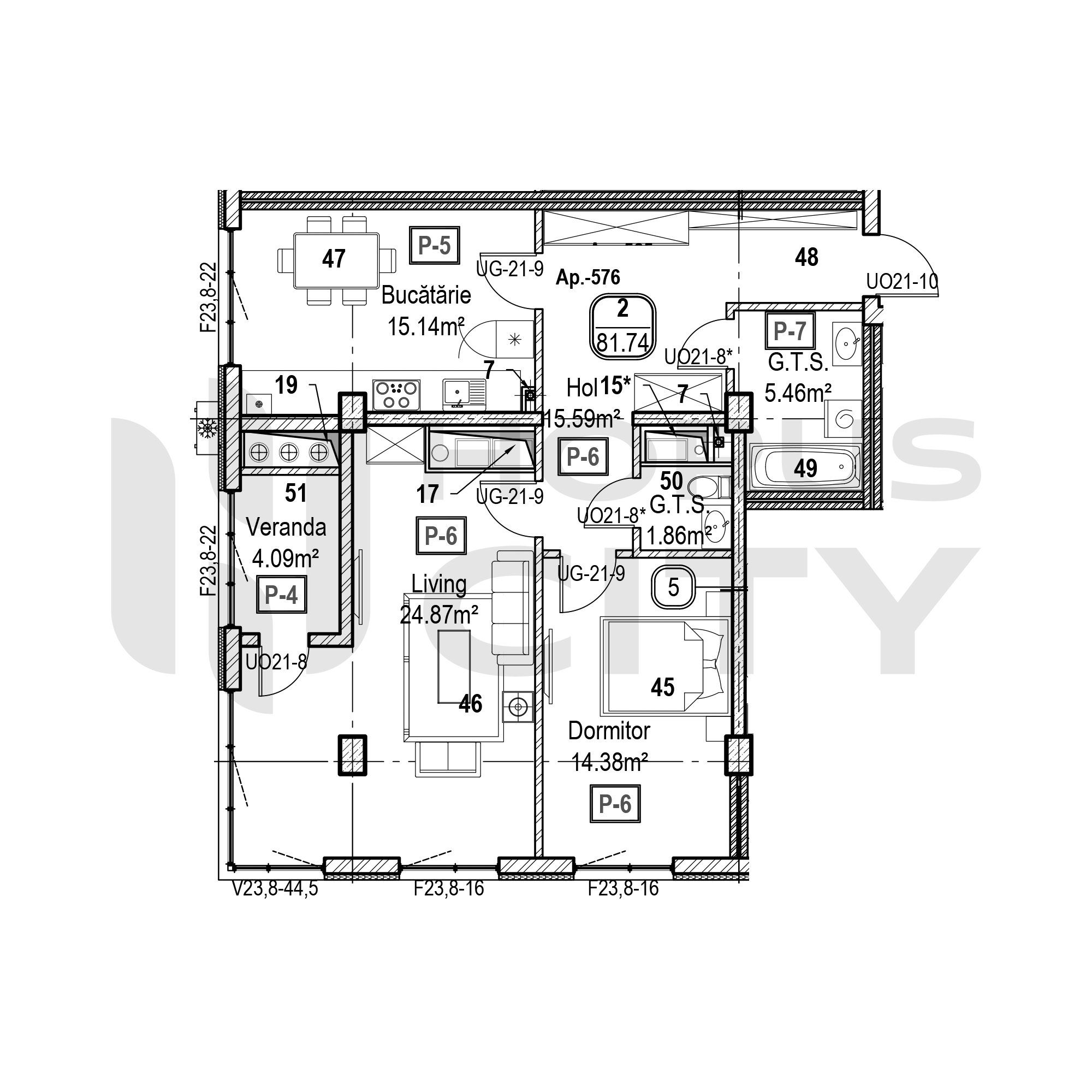Apartament cu 2 camere