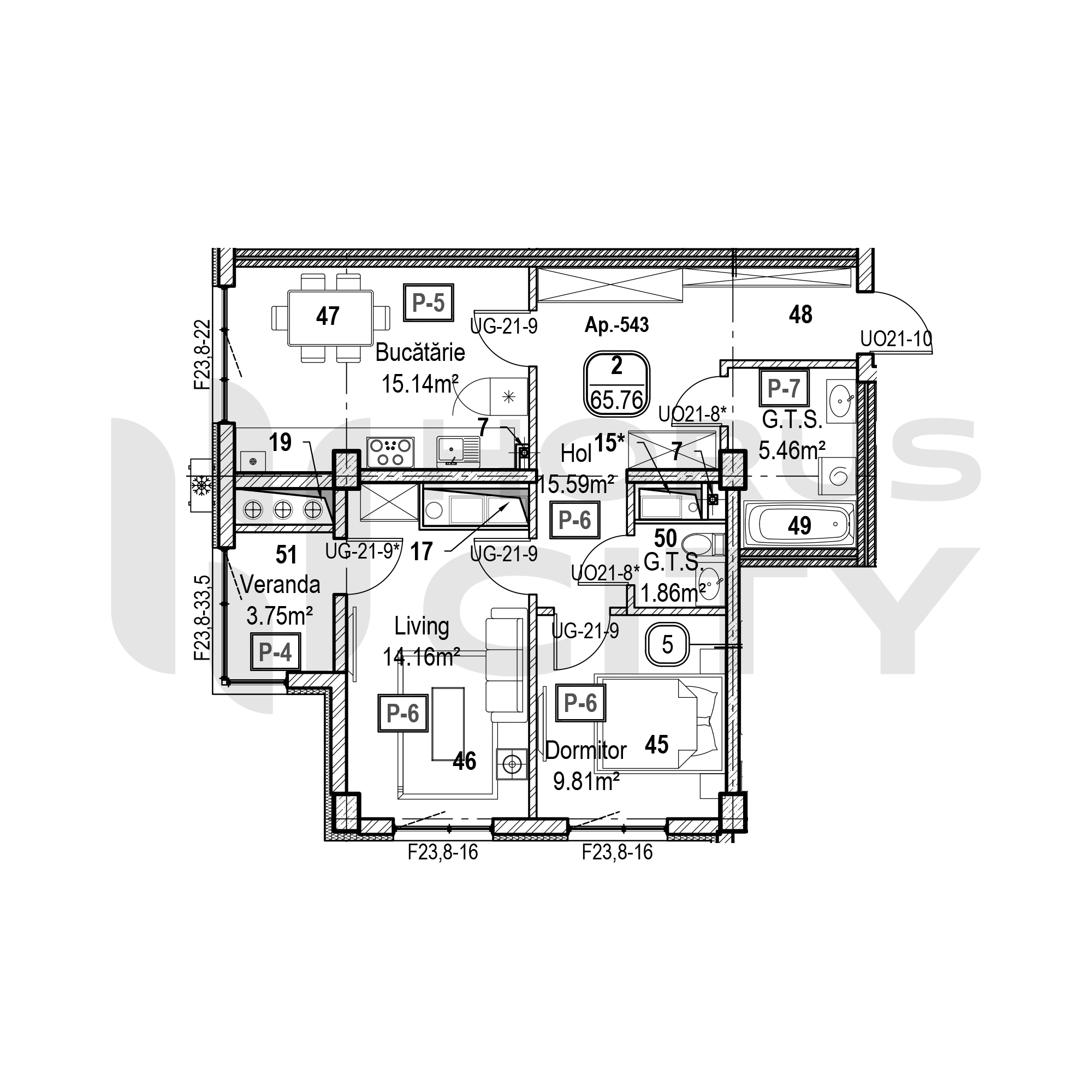 Apartament cu 2 camere