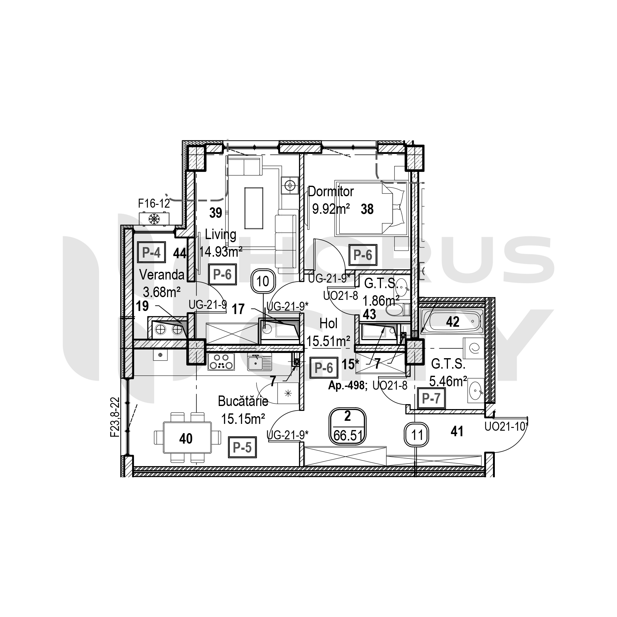 Apartament cu 2 camere