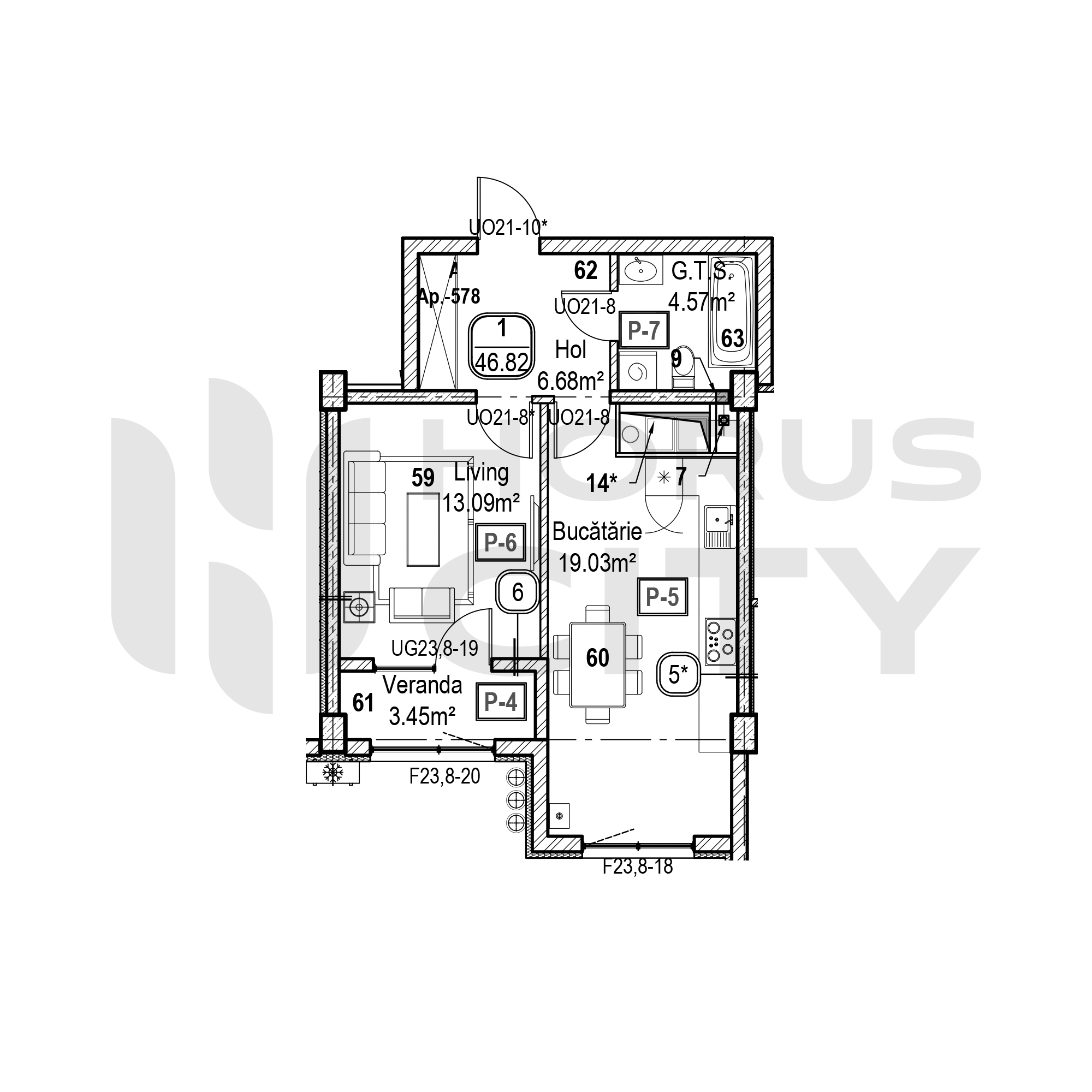 Apartament cu 1 cameră