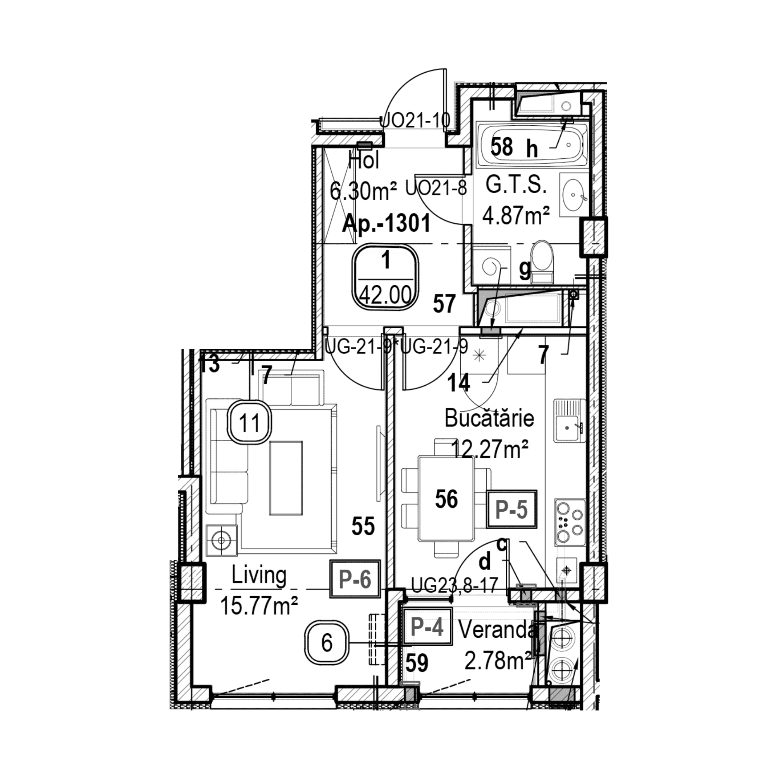 Apartament cu 1 cameră