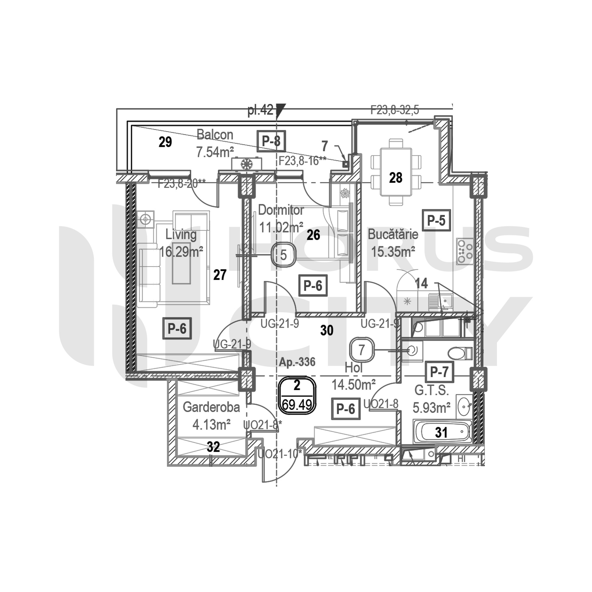 Apartament cu 2 camere