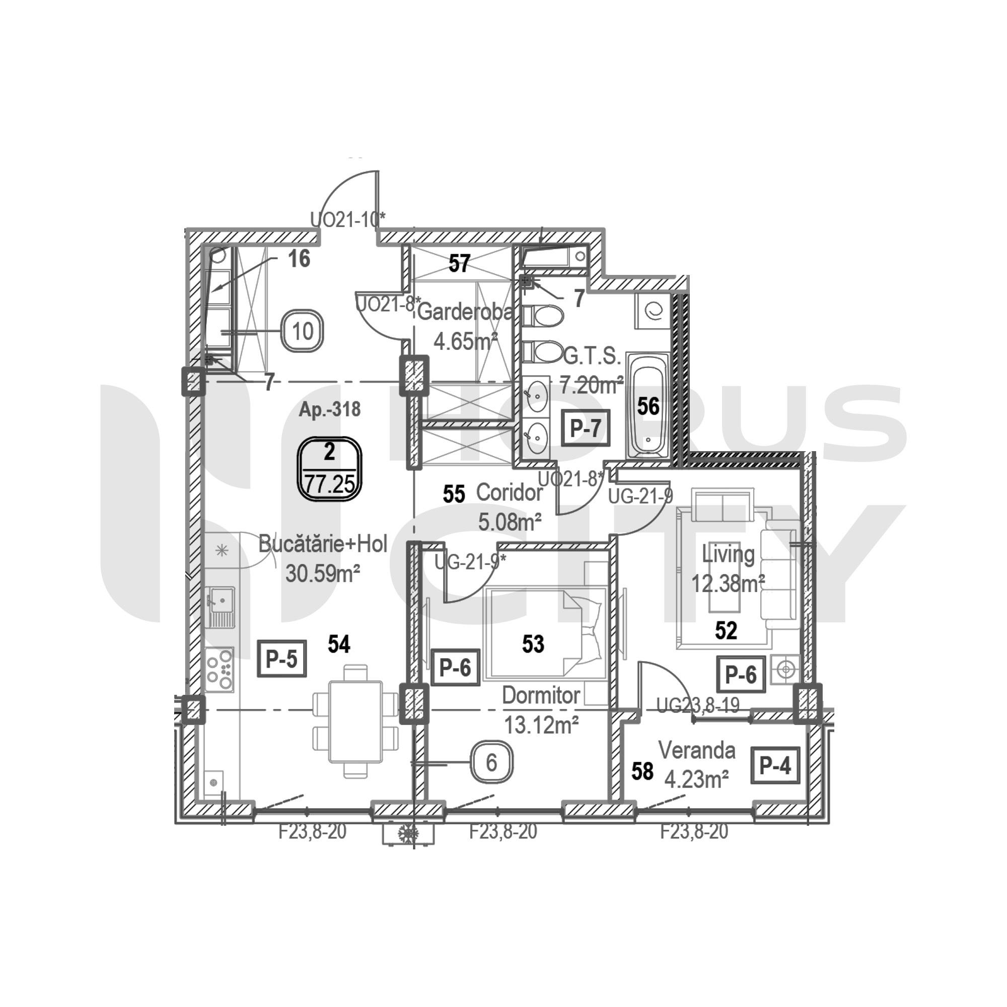 Apartament cu 2 camere