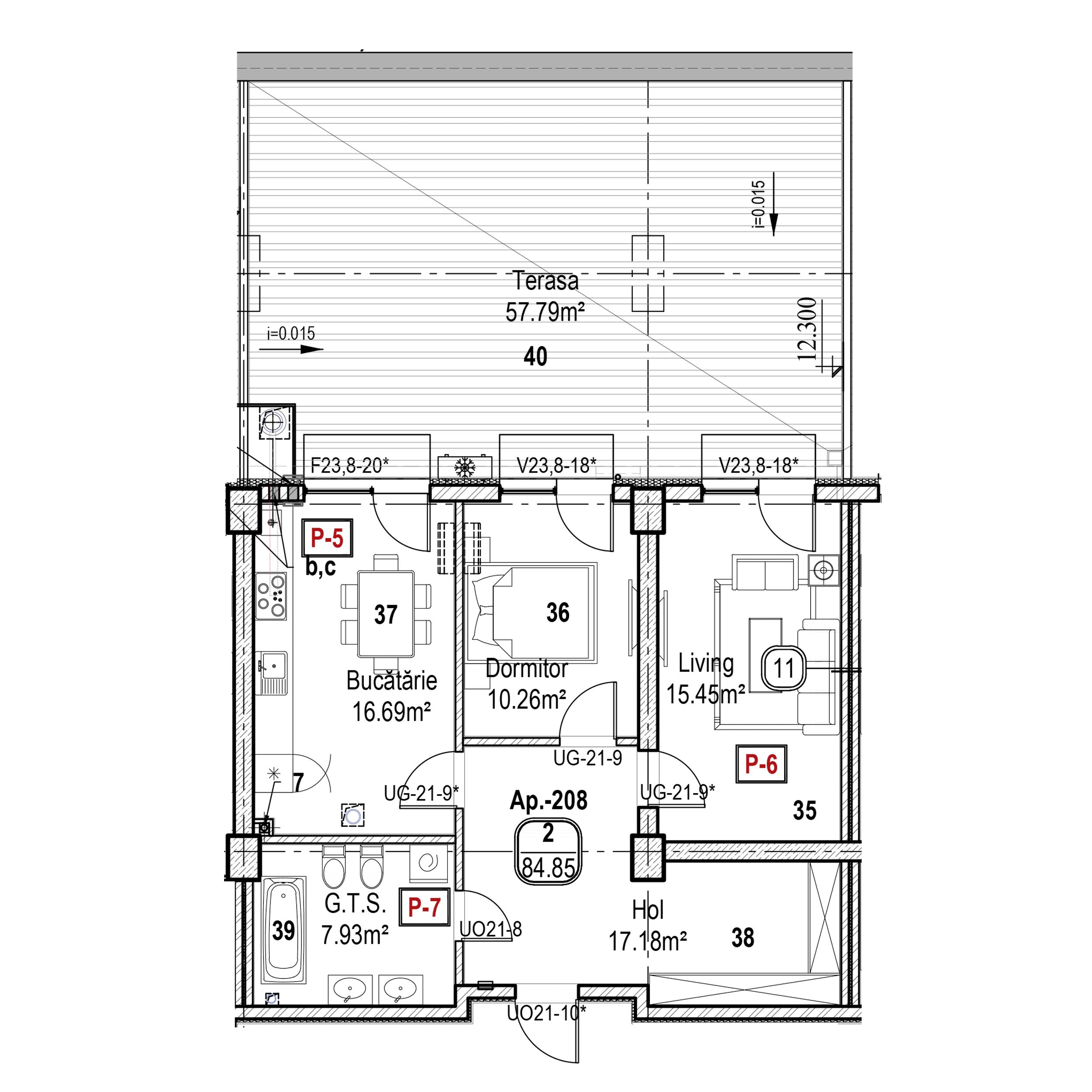 Apartament cu 2 camere