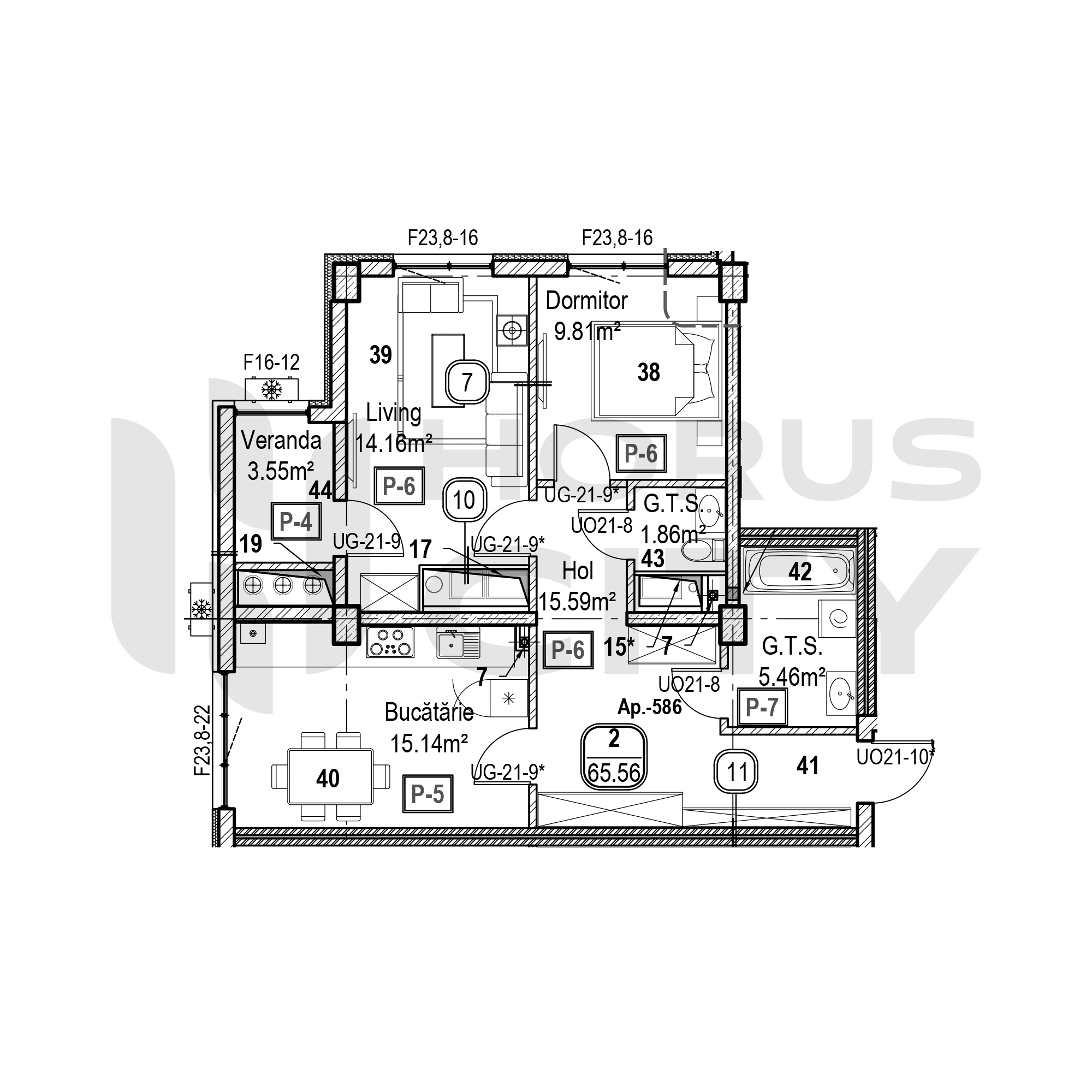 Apartament cu 2 camere