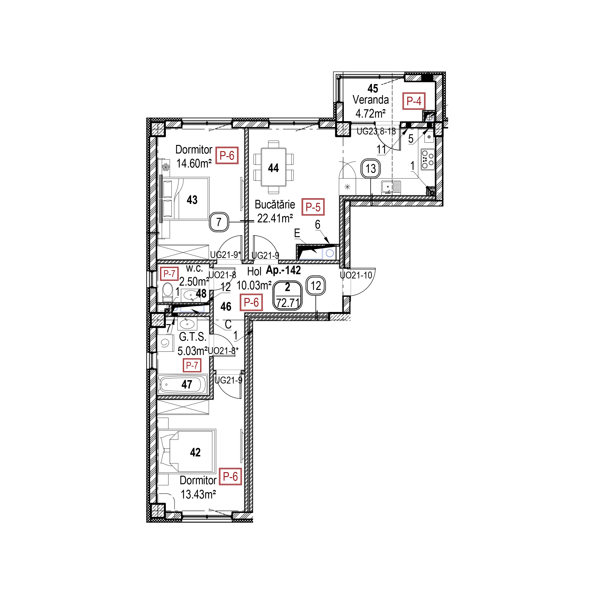 Apartament cu 2 camere
