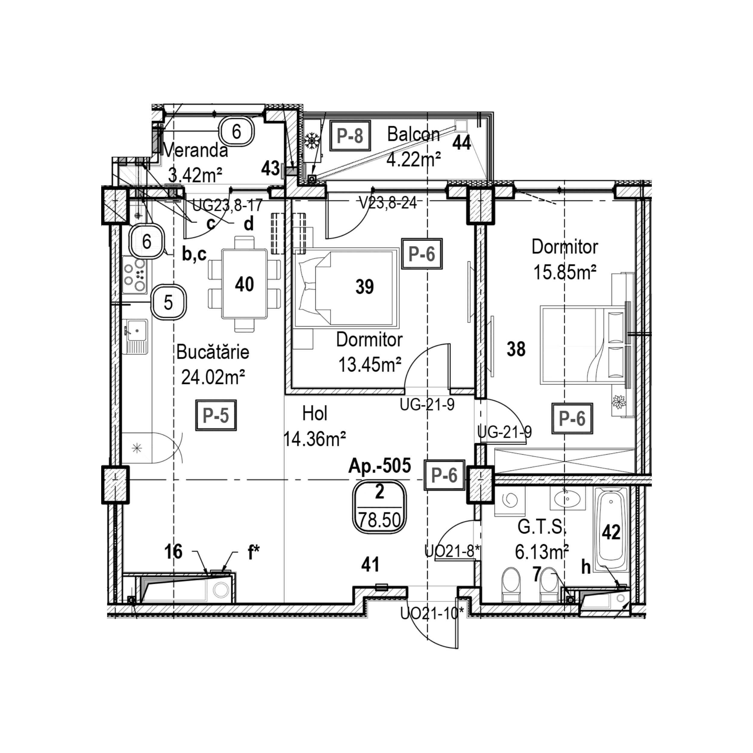 Apartament cu 2 camere