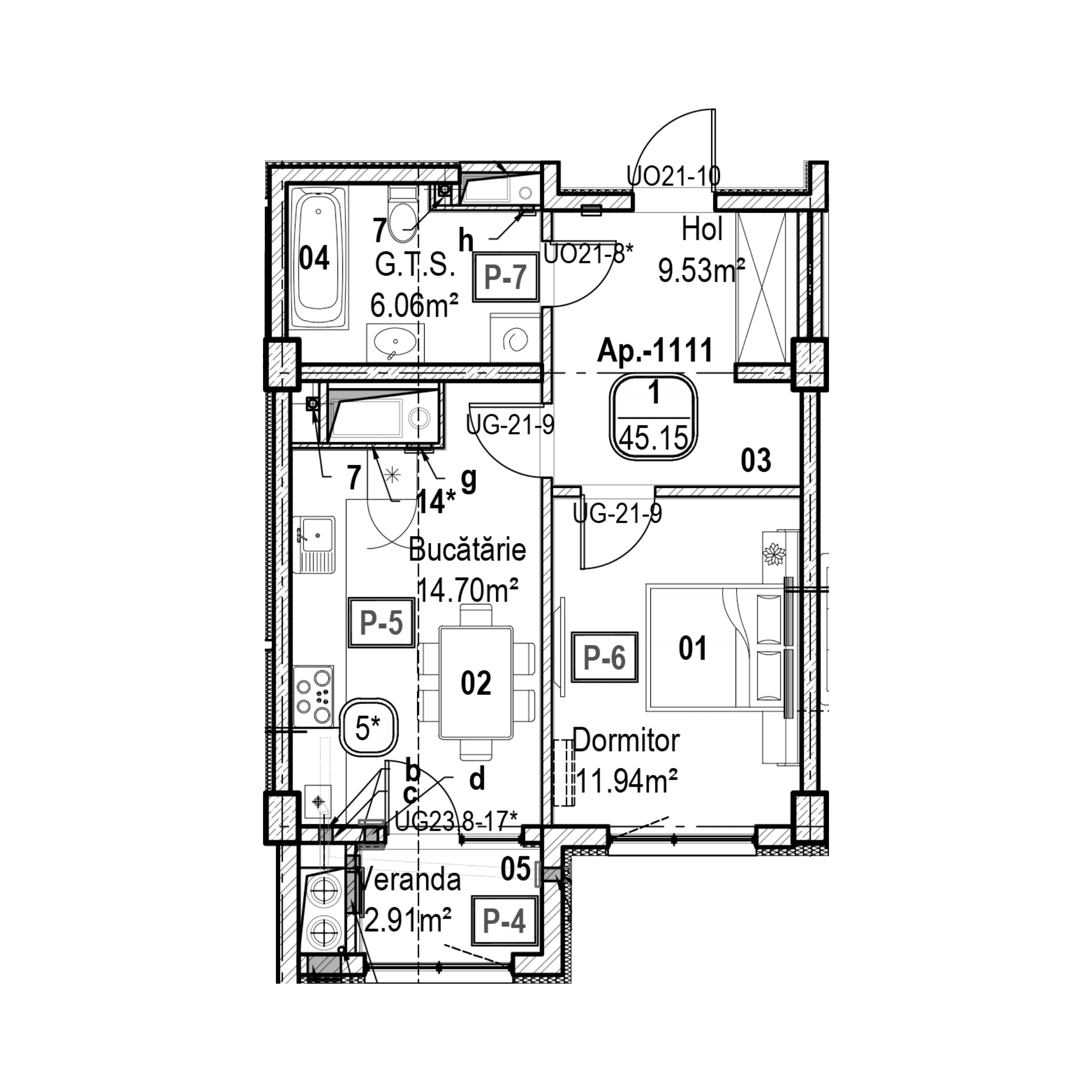 Apartament cu 1 cameră