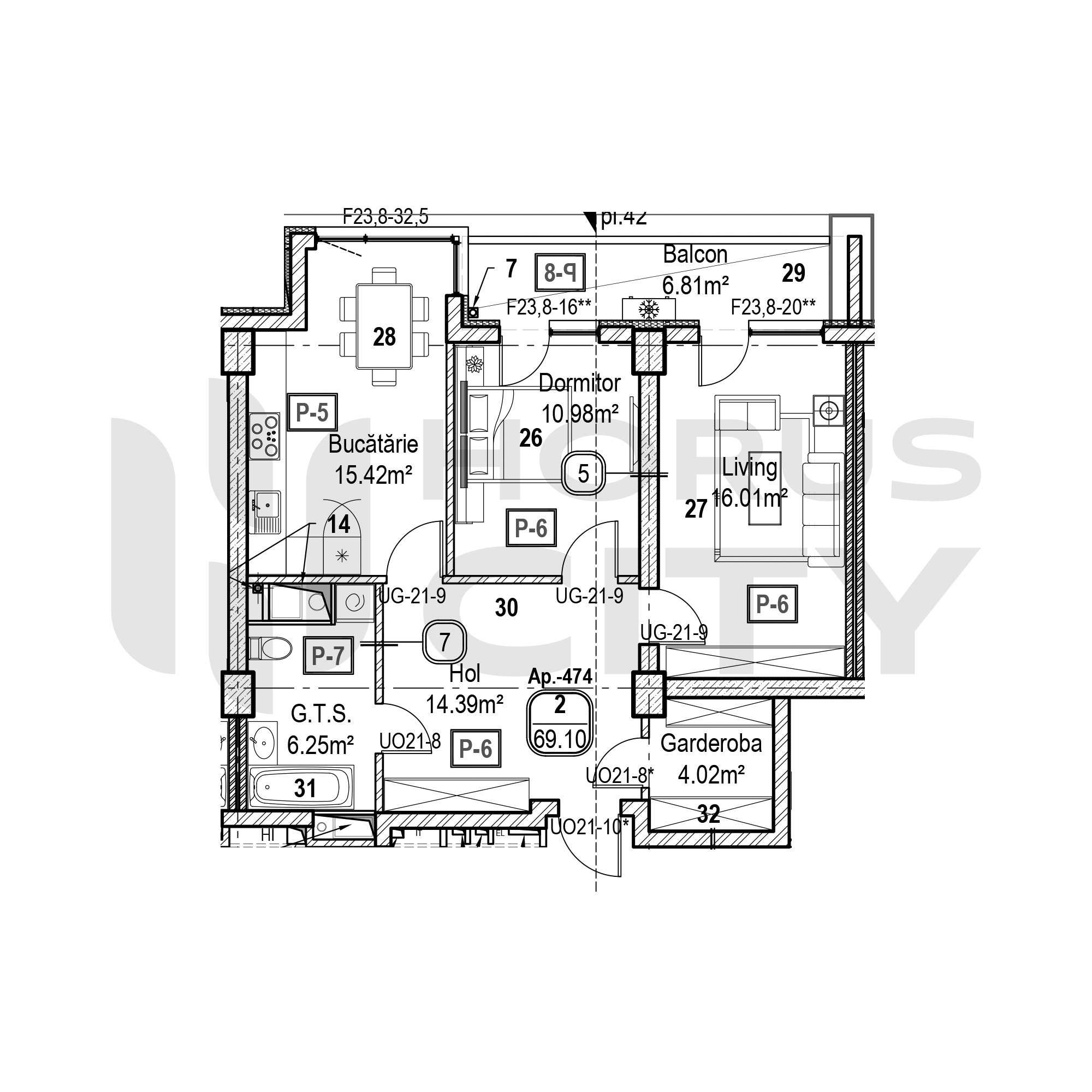 Apartament cu 2 camere