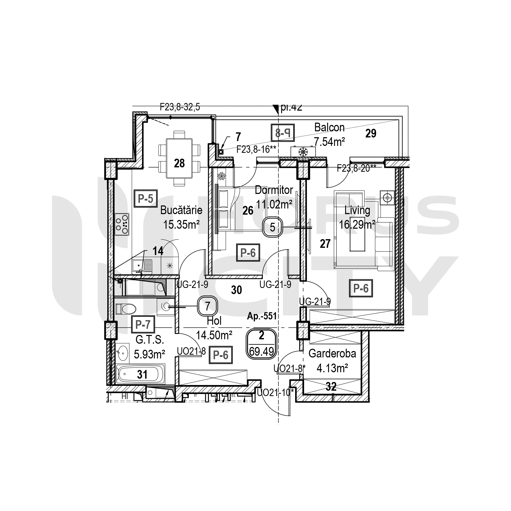 Apartament cu 2 camere