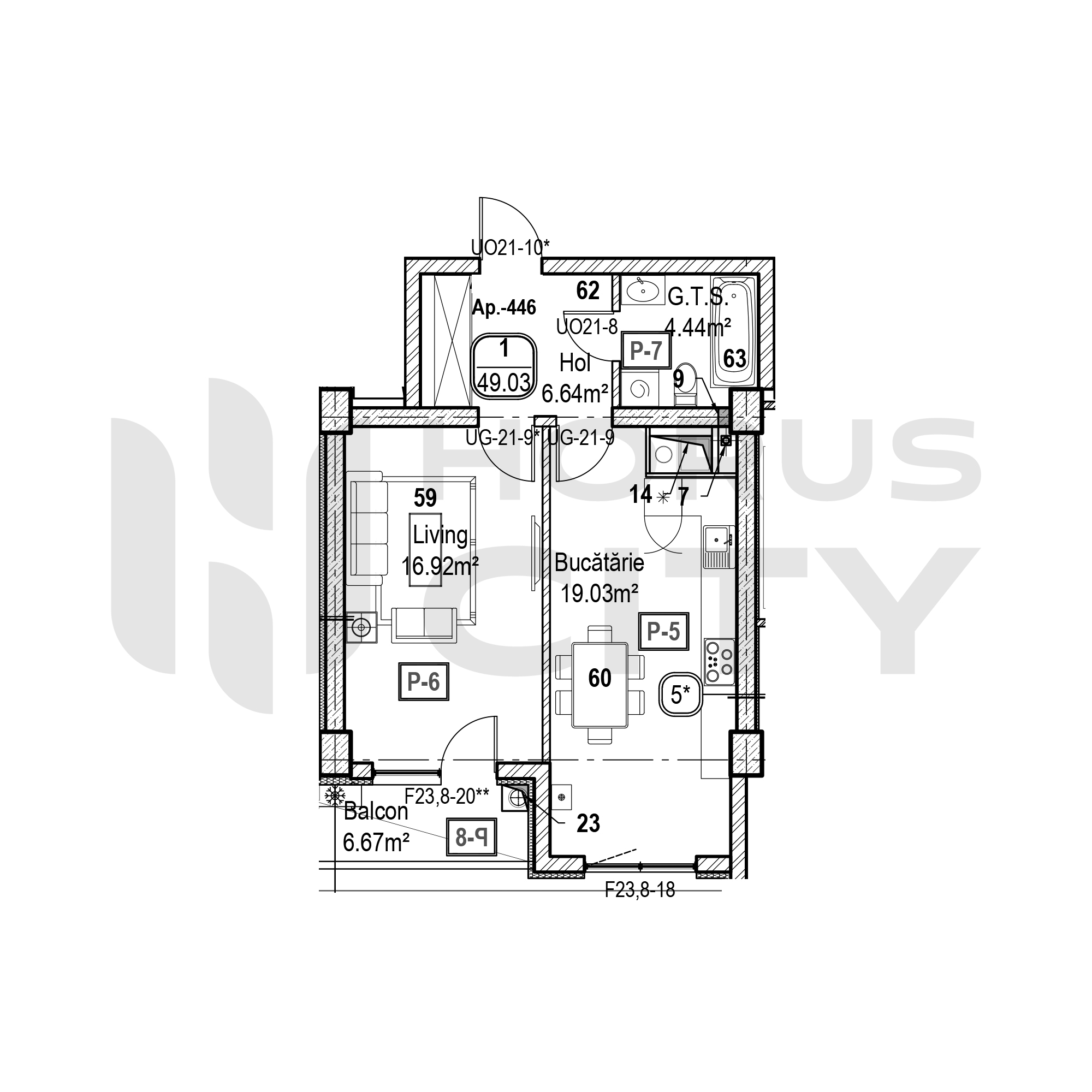 Apartament cu 1 cameră