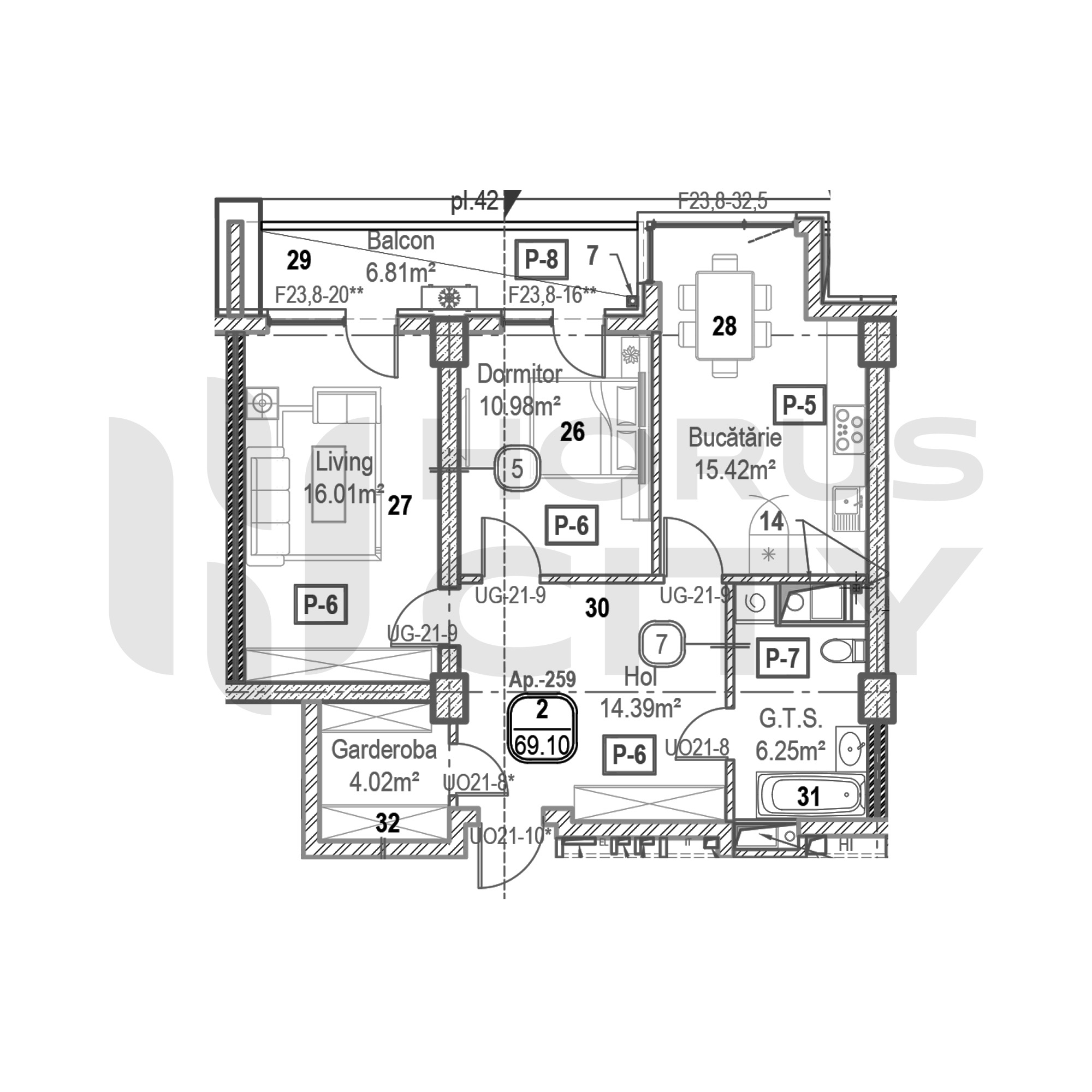 Apartament cu 2 camere