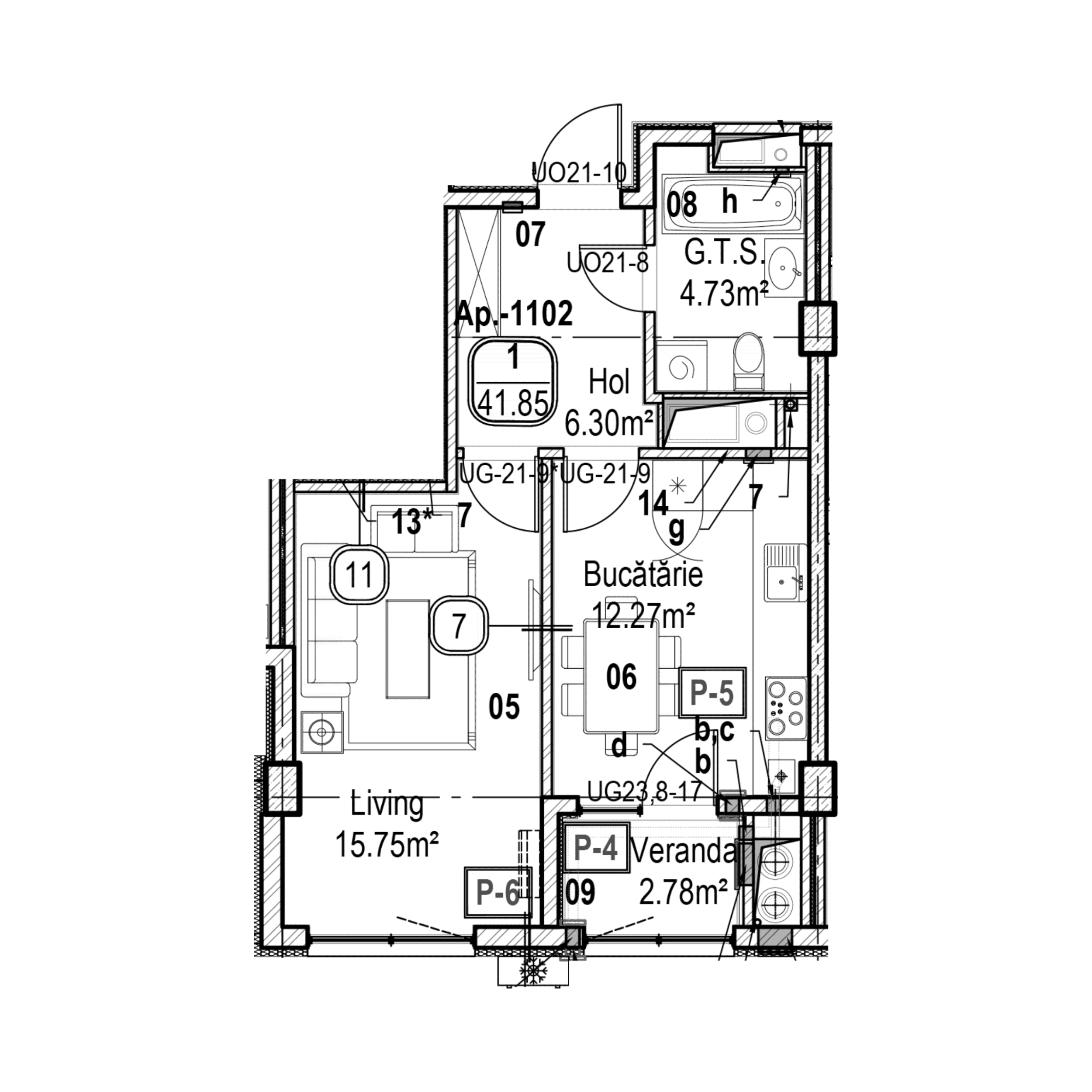 Apartament cu 1 cameră