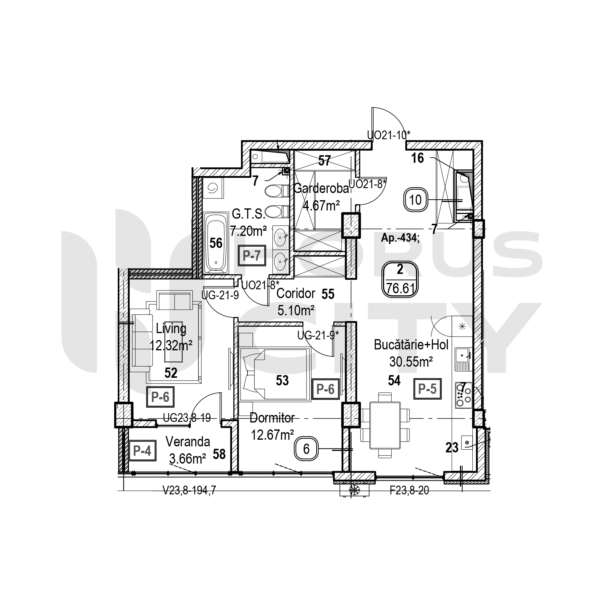 Apartament cu 2 camere