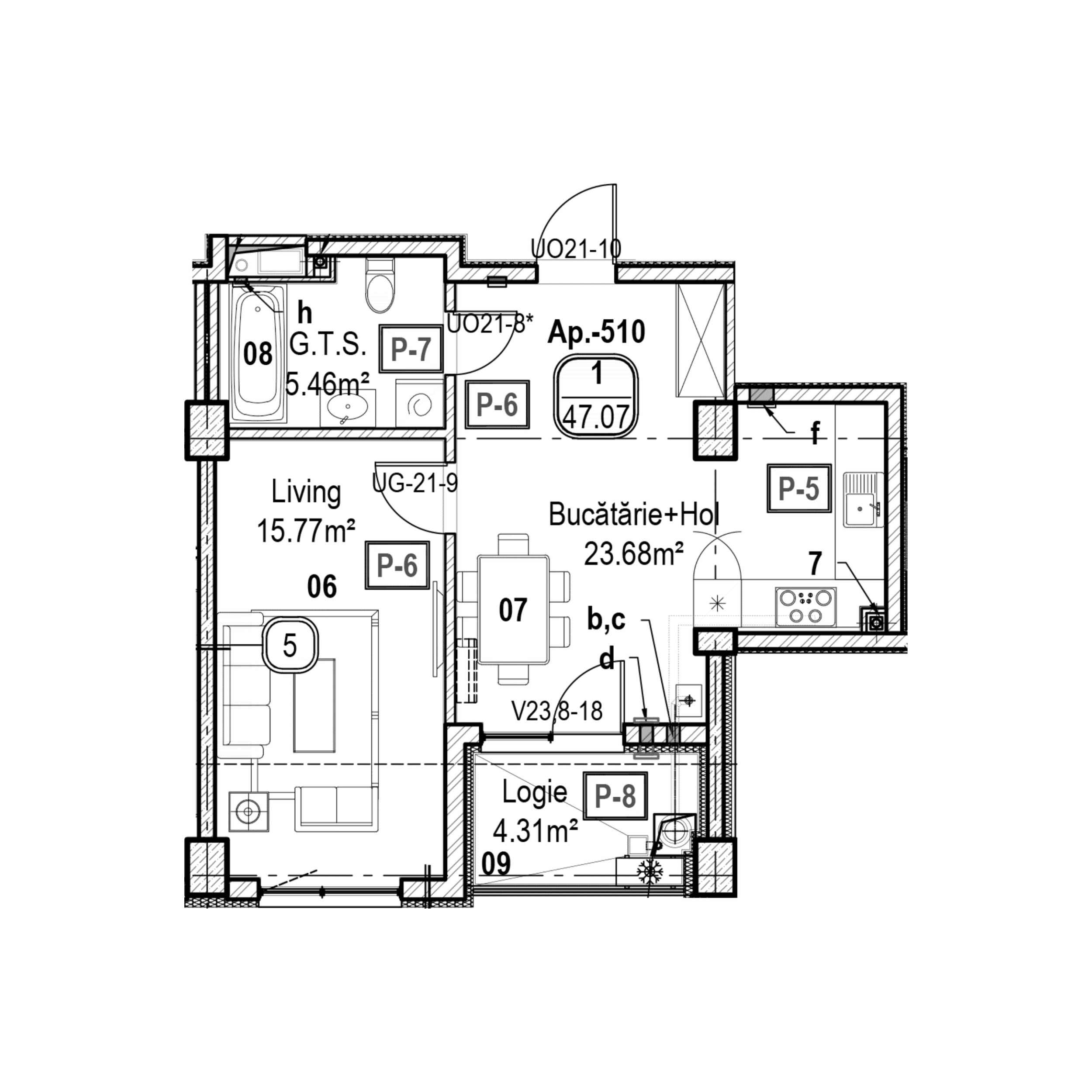 Apartament cu 1 cameră