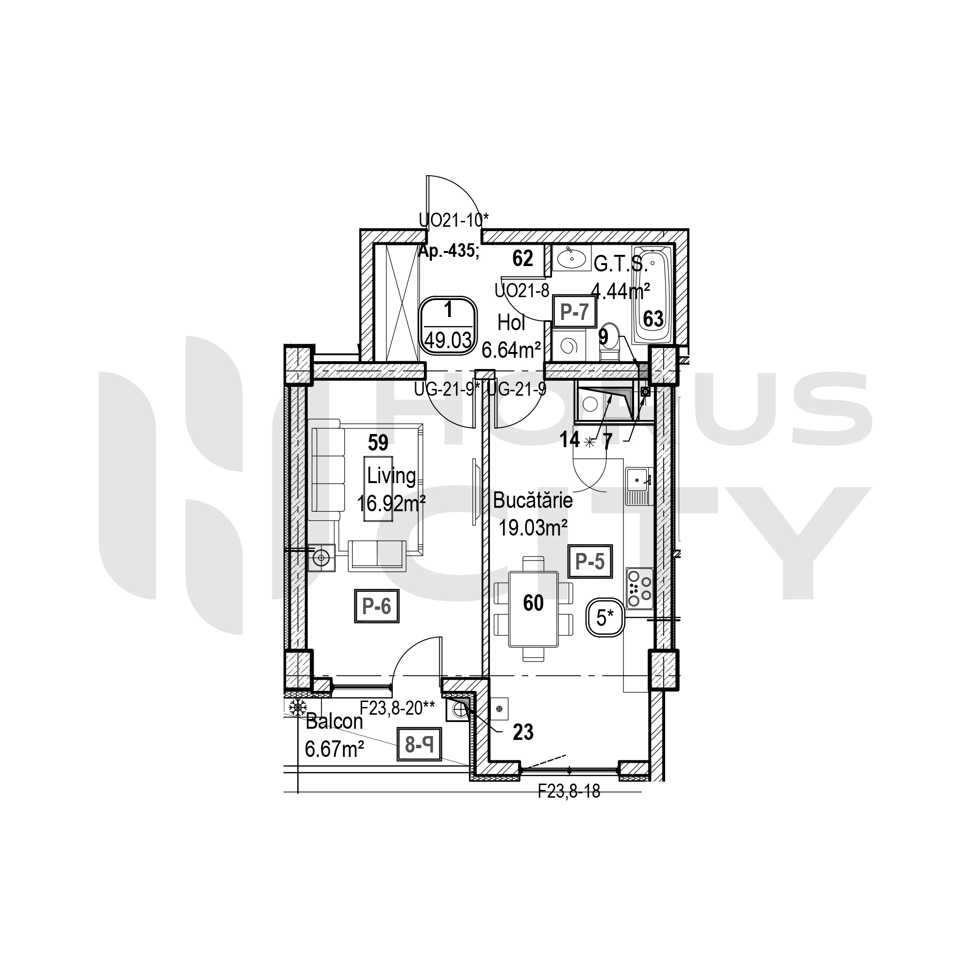 Apartament cu 1 cameră