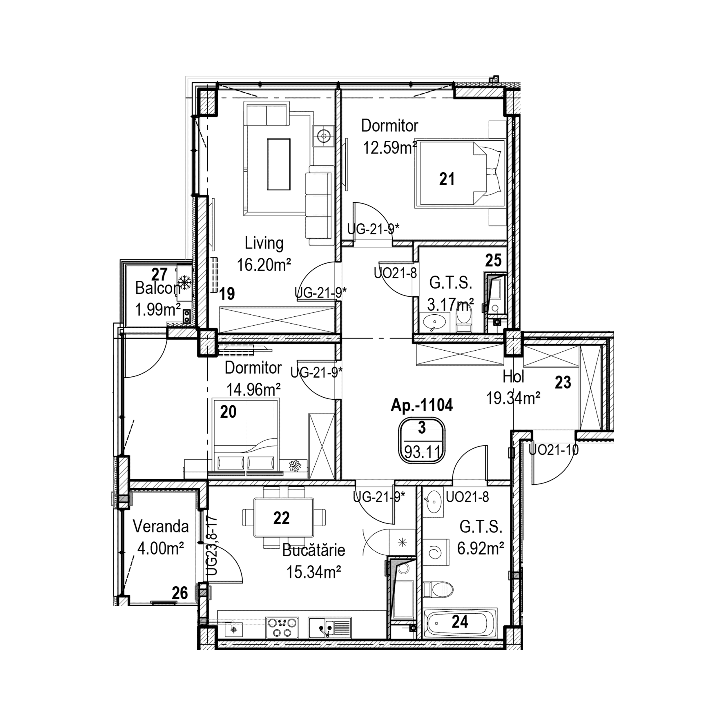 Blocul 1-16 / Etajul 11