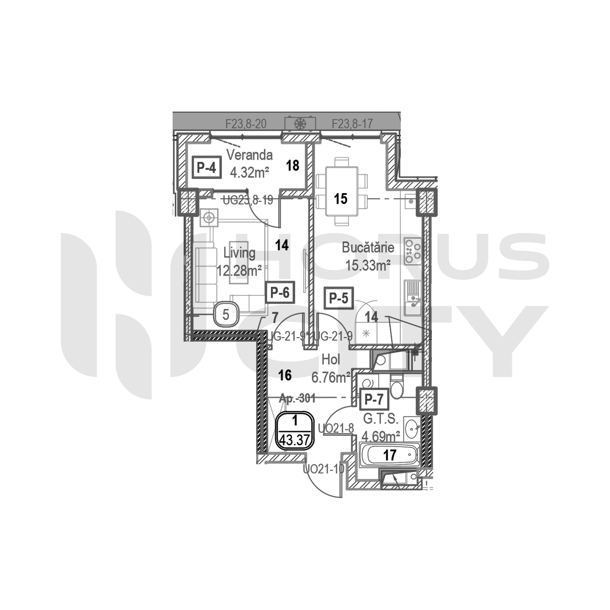 Apartament cu 1 cameră
