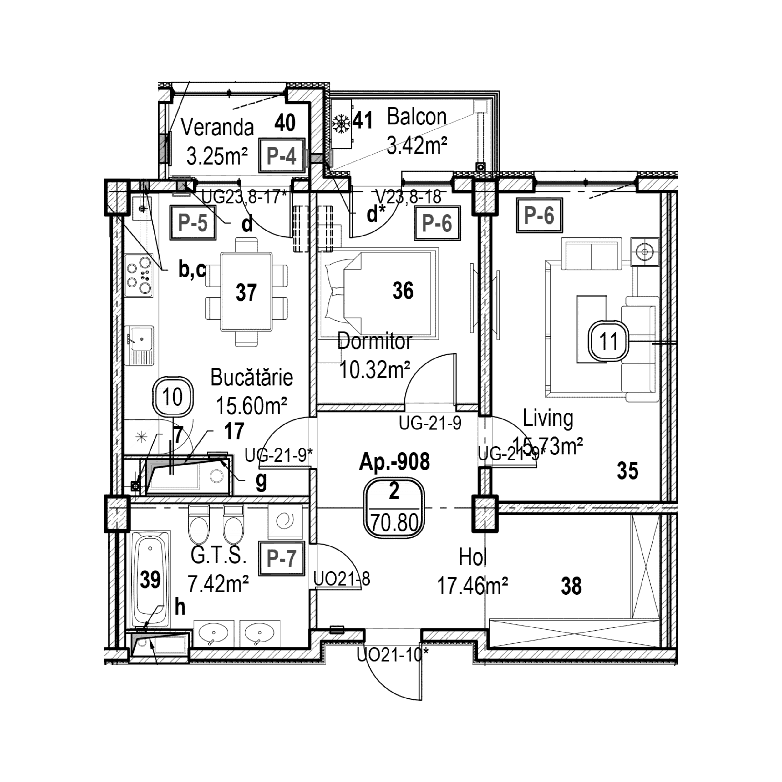 Apartament cu 2 camere