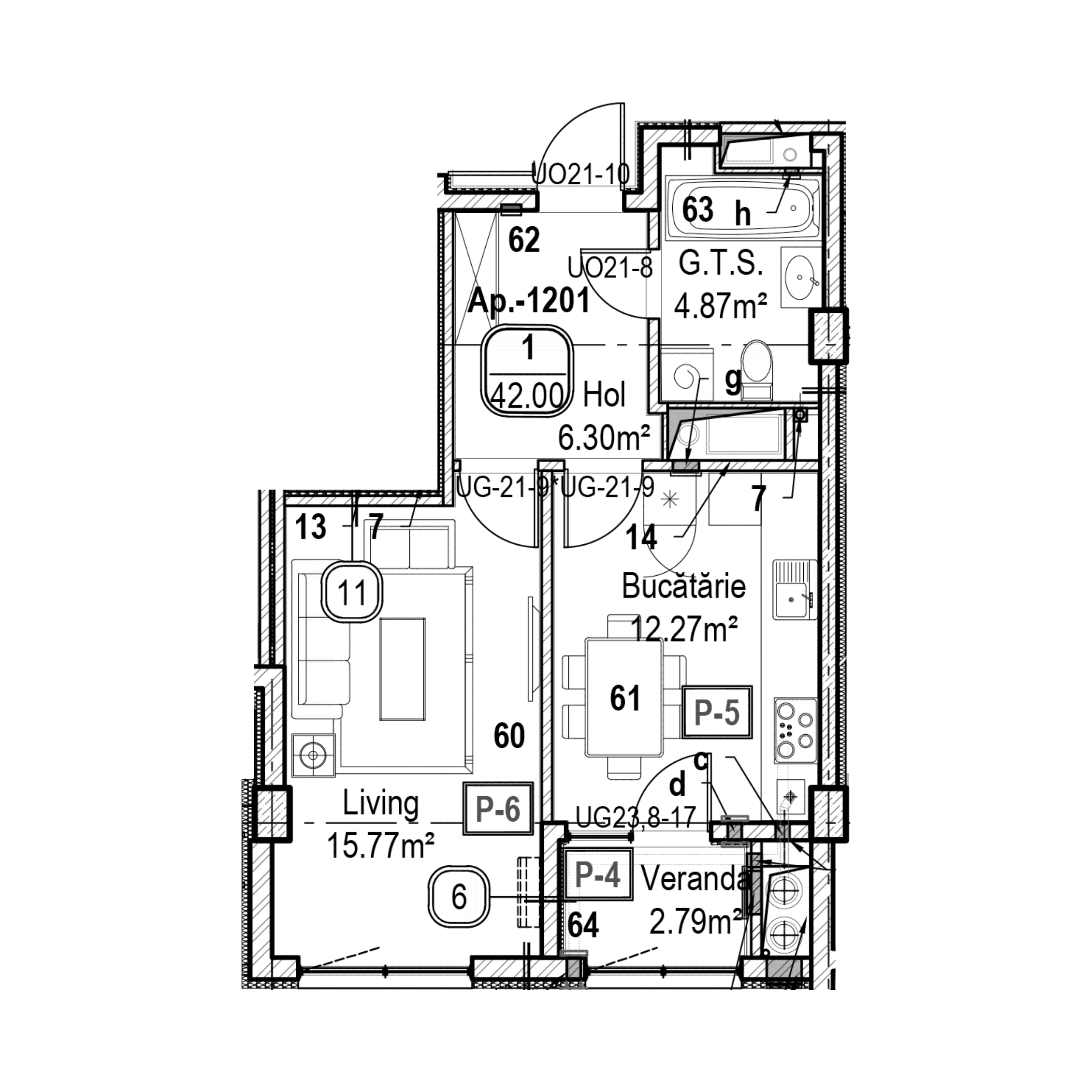 Apartament cu 1 cameră