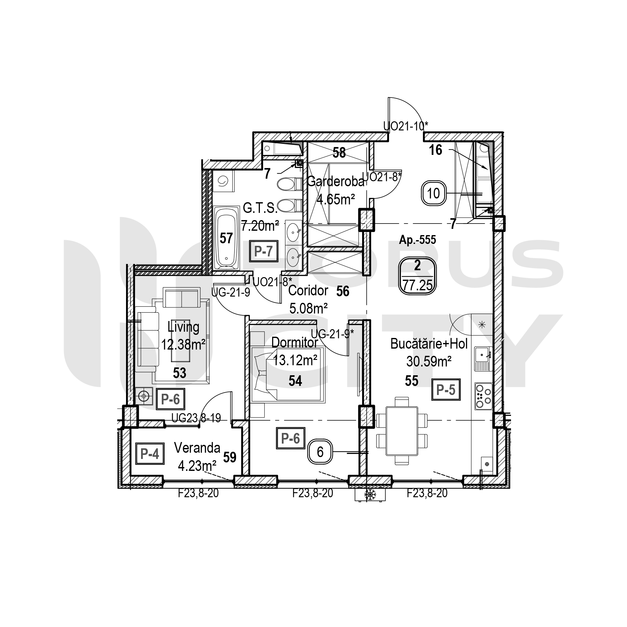 Apartament cu 2 camere
