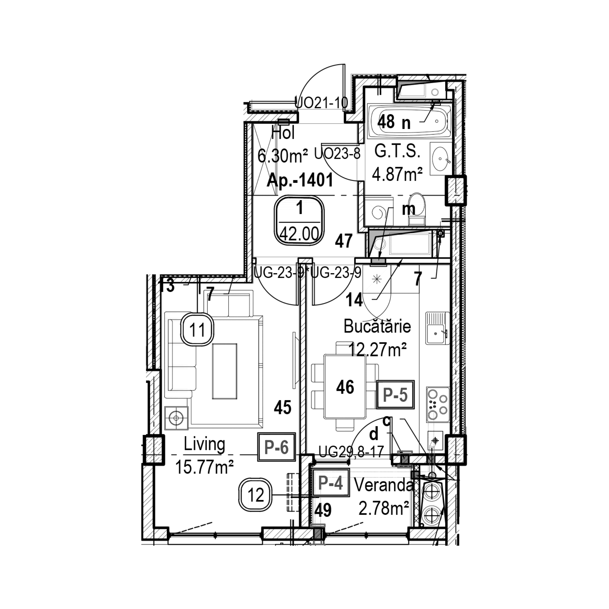 Apartament cu 1 cameră