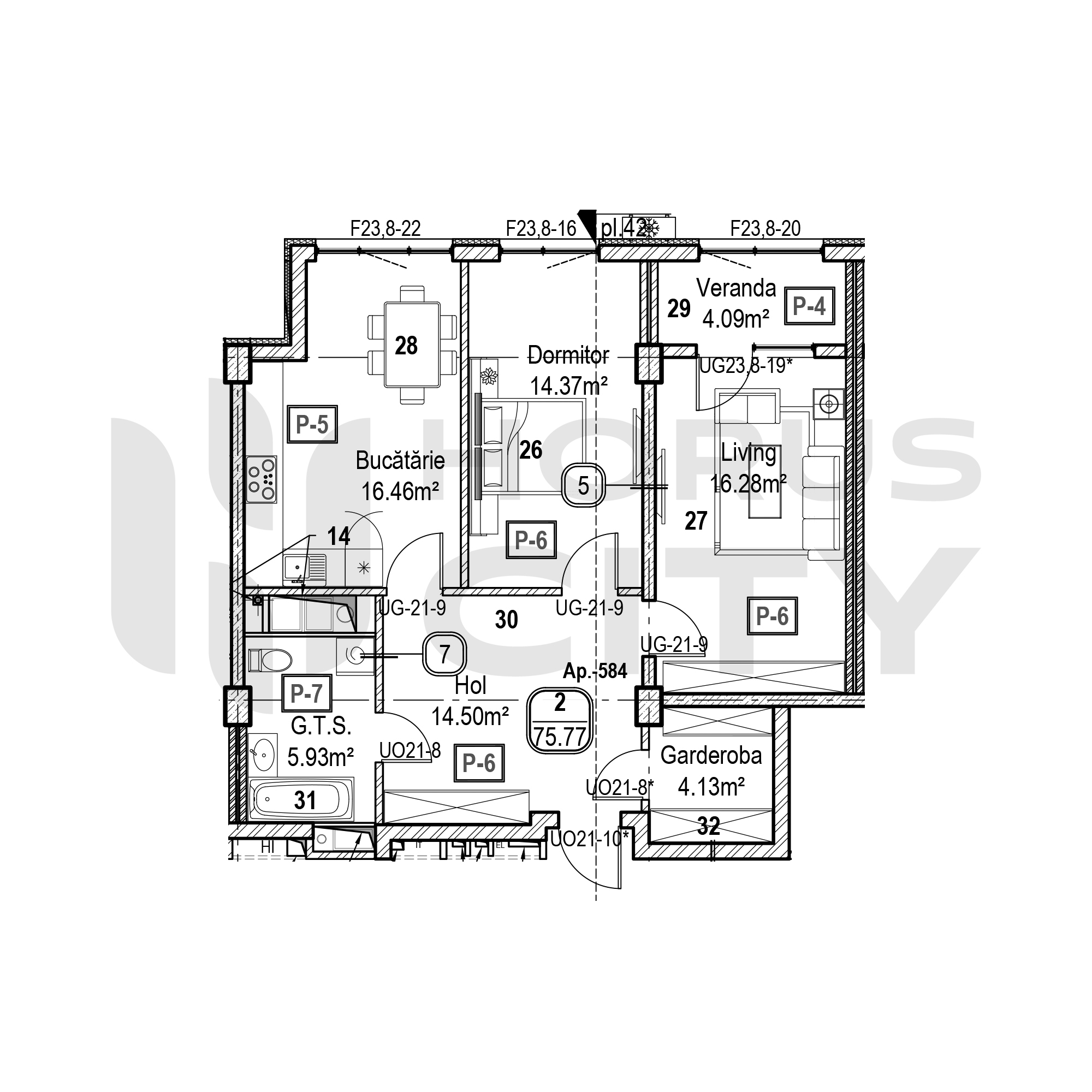 Apartament cu 2 camere