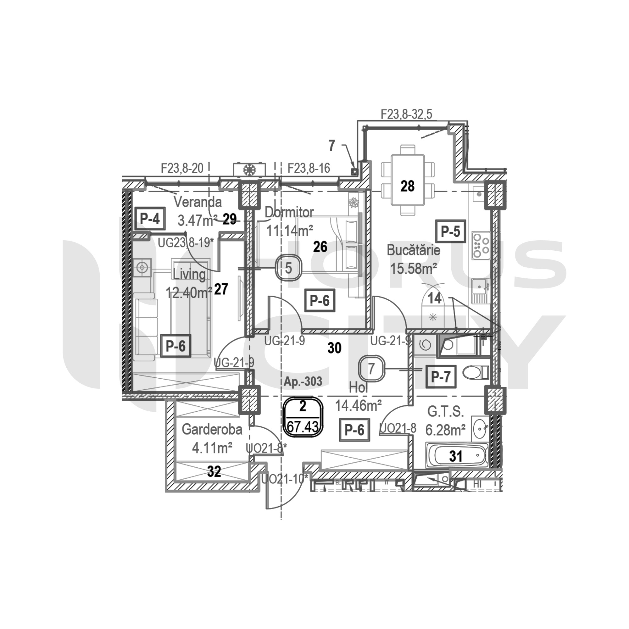 Apartament cu 2 camere