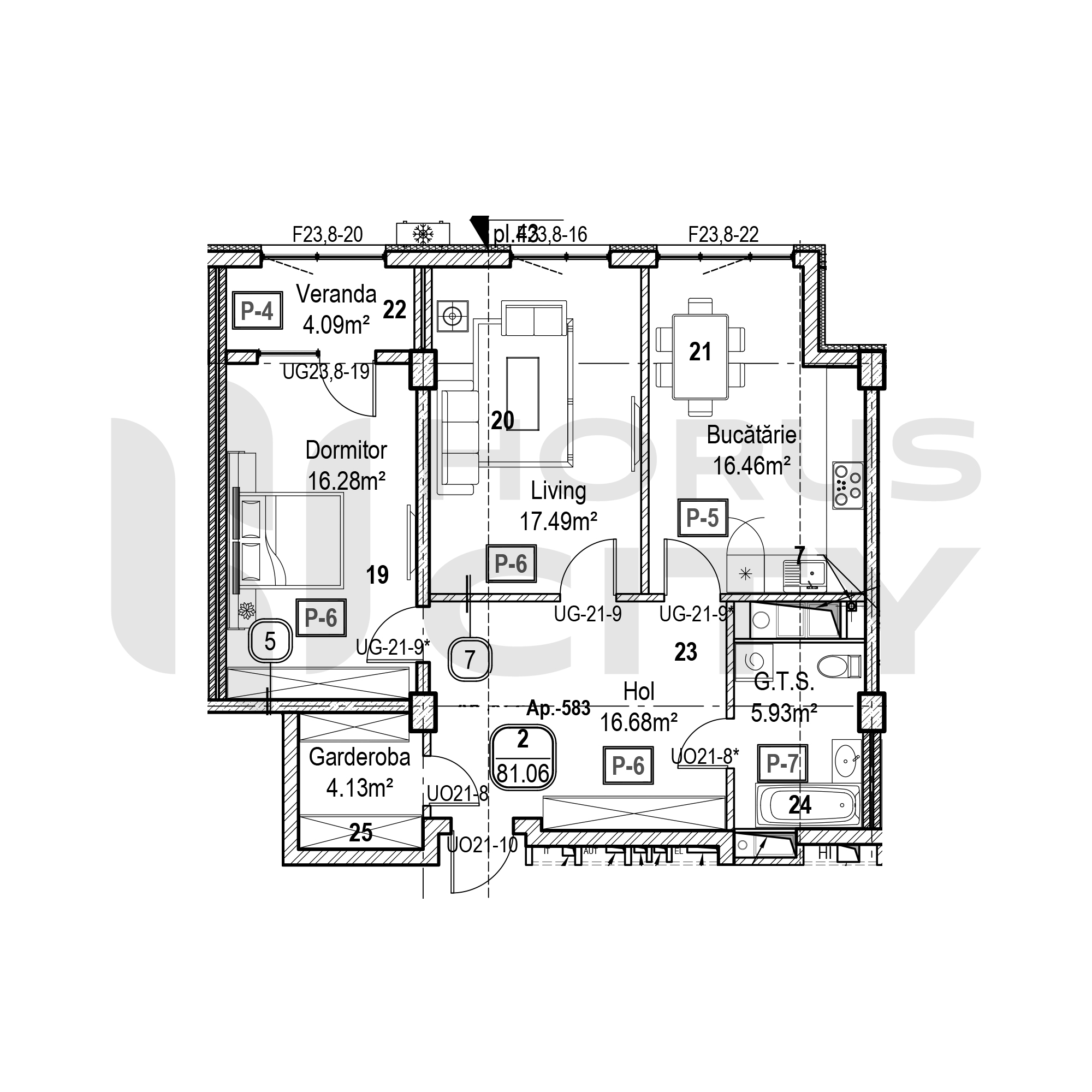 Apartament cu 2 camere