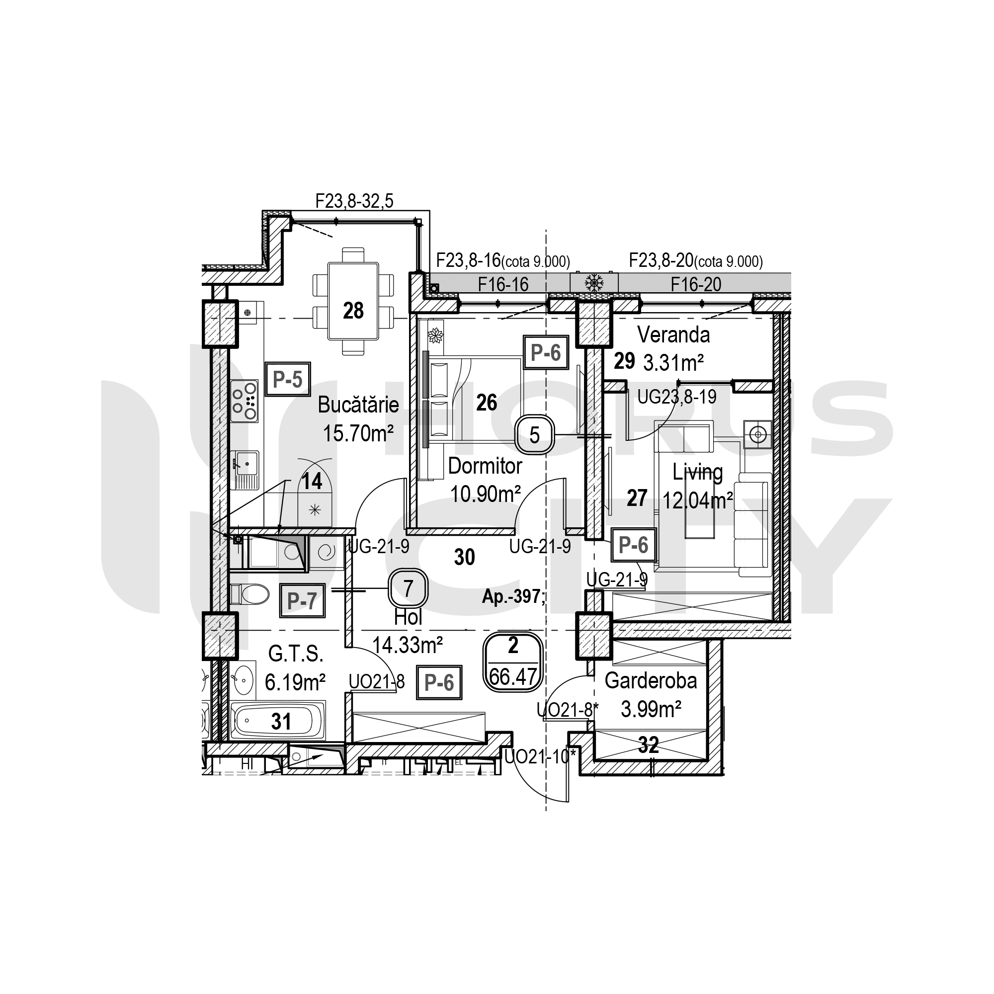 Apartament cu 2 camere